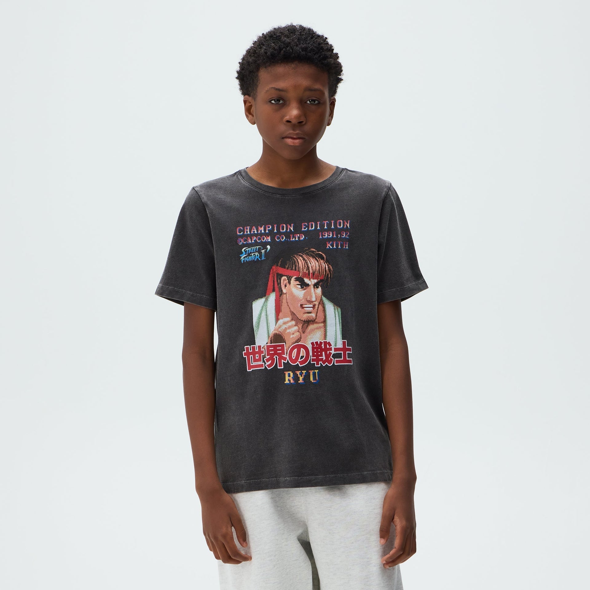 Capcom | Kith Kids Ryu Champion Vintage Tee - Black