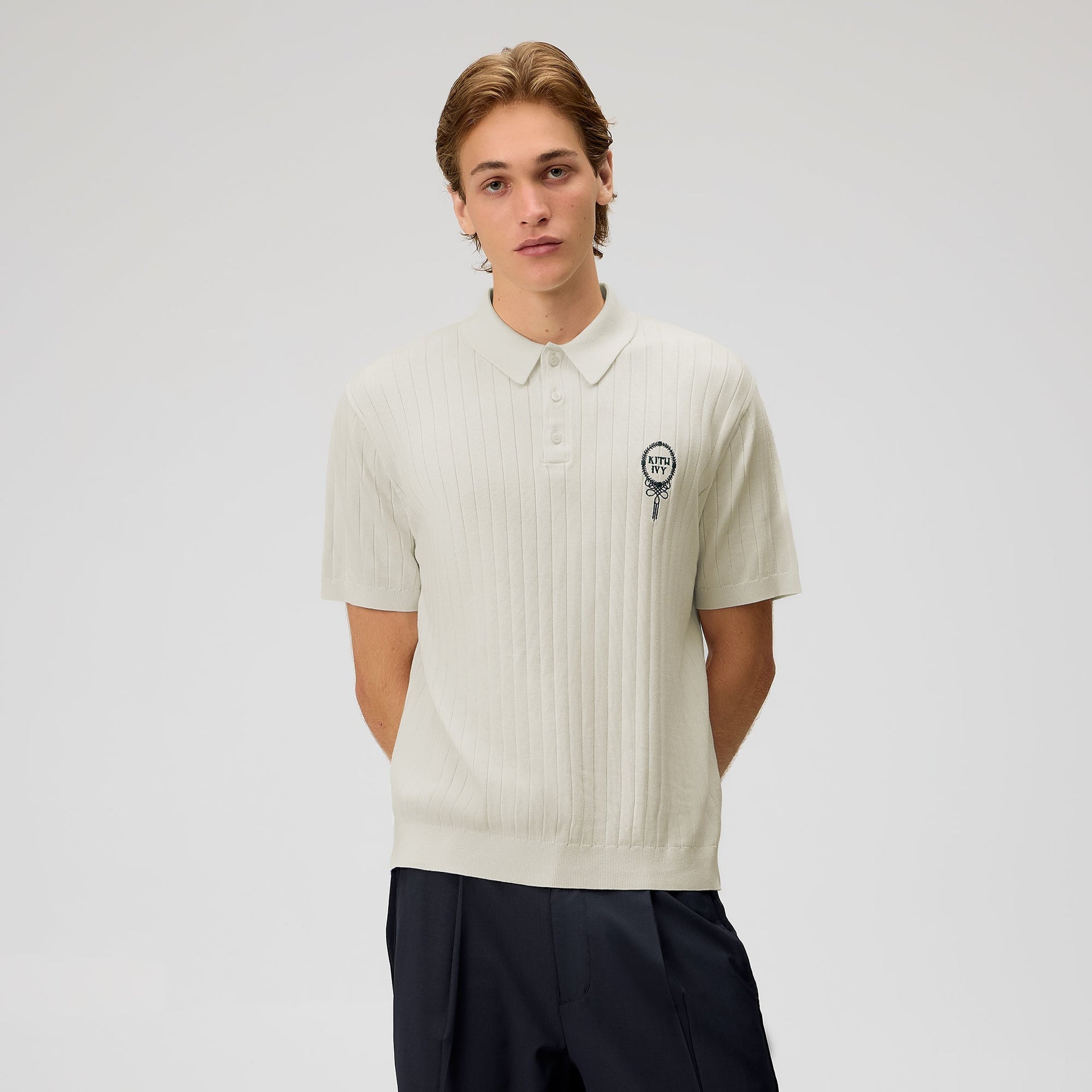 Kith Ivy Knit Tilden Polo - Sandrift - PH