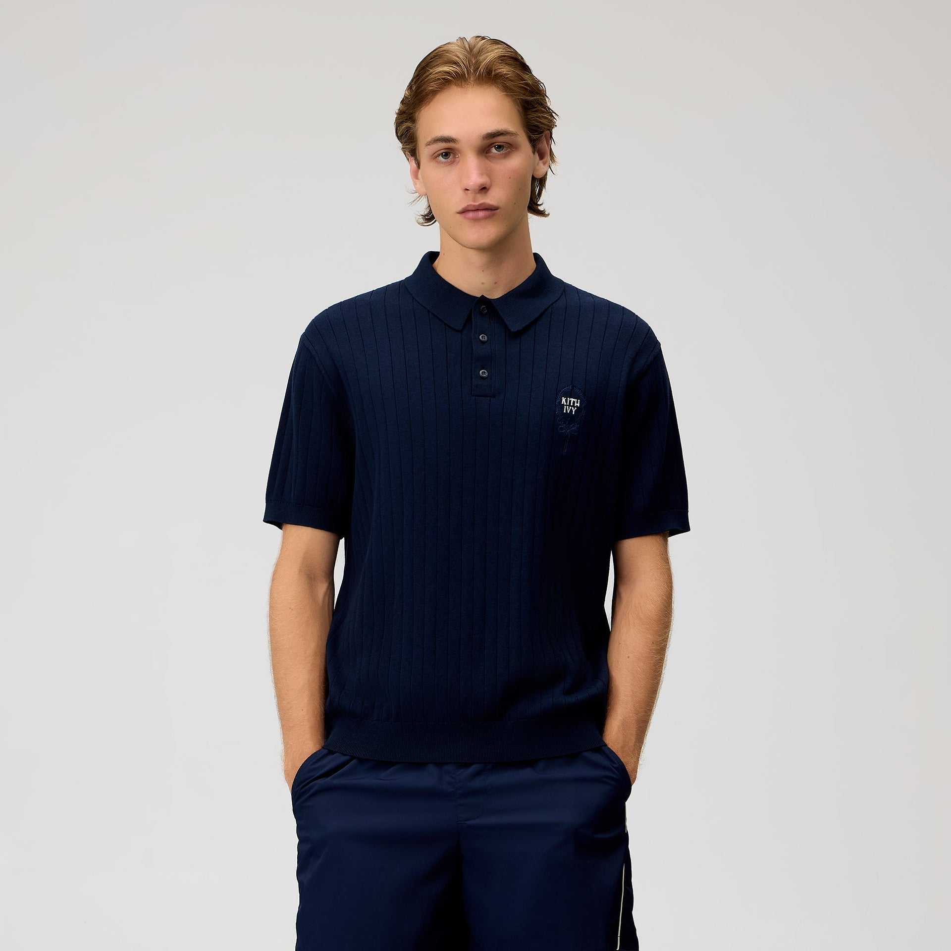 Kith Ivy Knit Tilden Polo - Nocturnal - PH