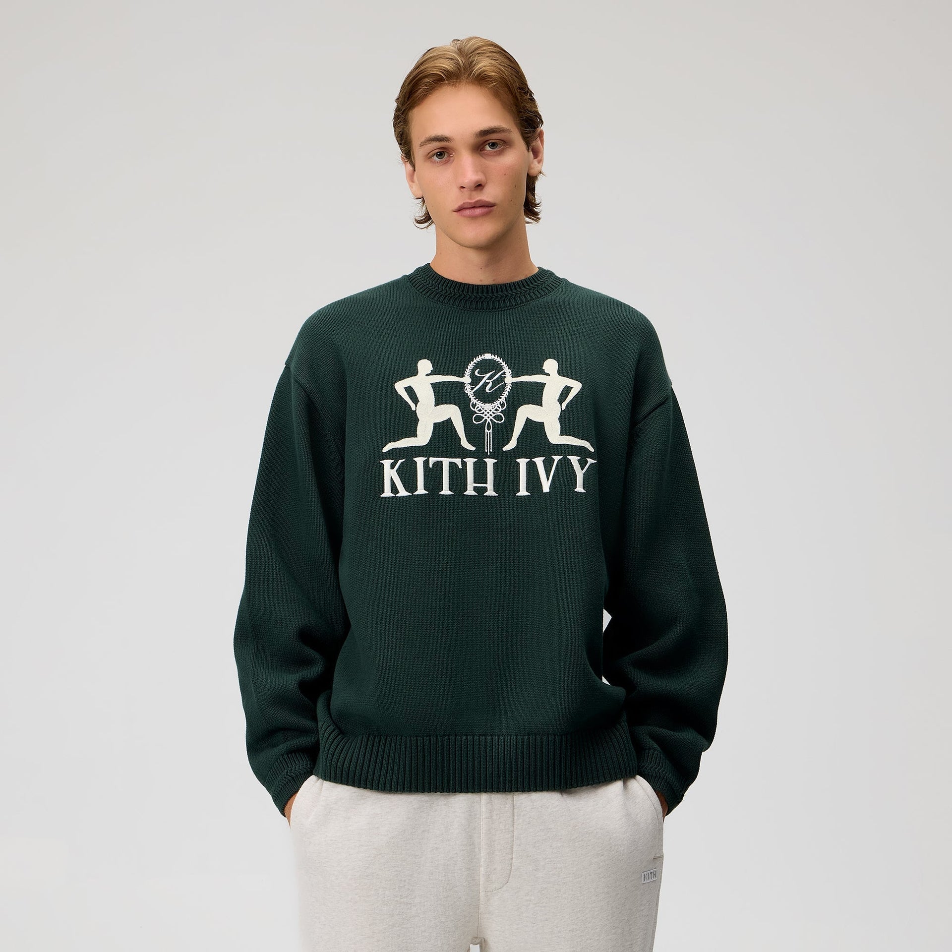 Kith Ivy Emblem Crewneck Sweater - Ivy Green - PH