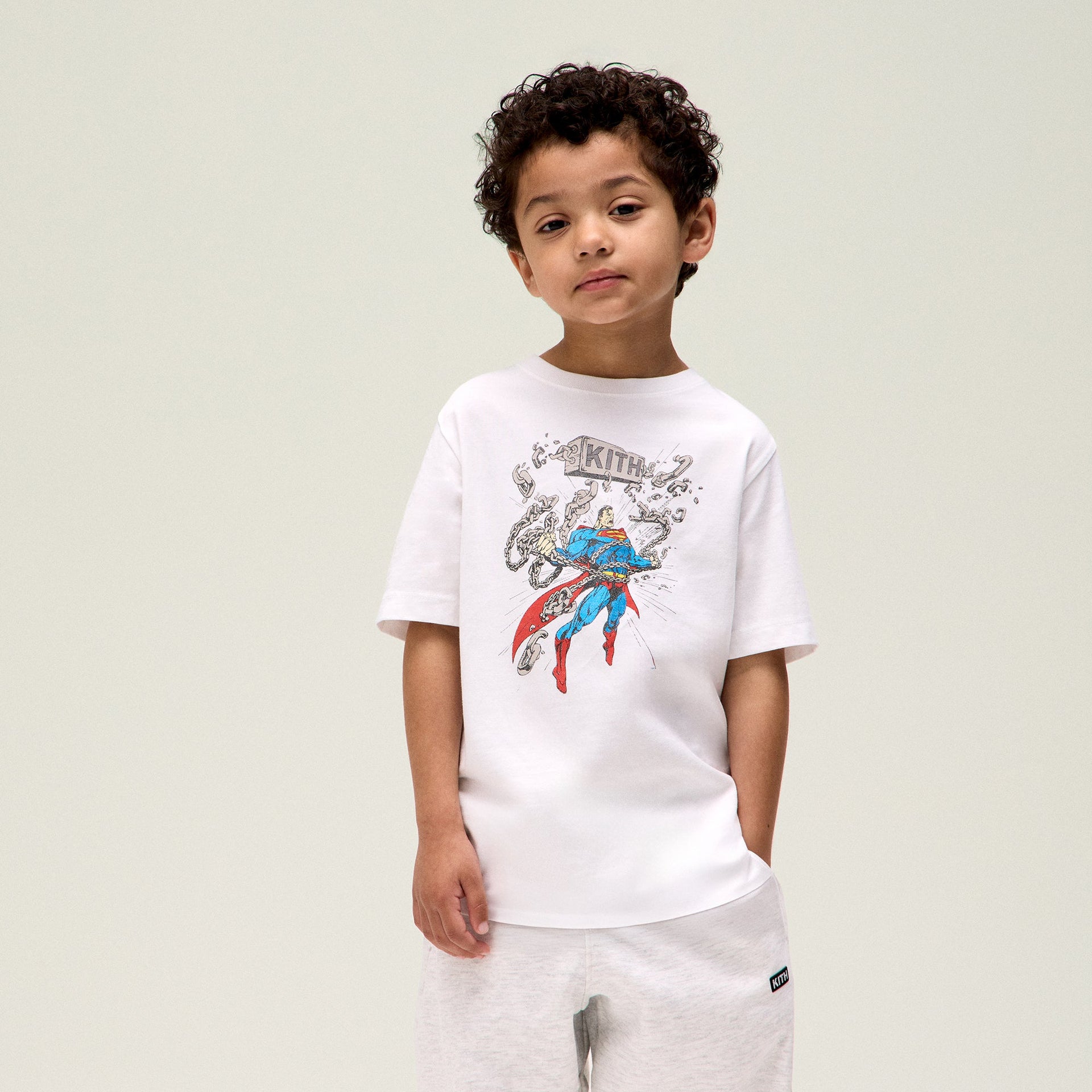 Superman | Kith Kids Chains Vintage Tee - White PH