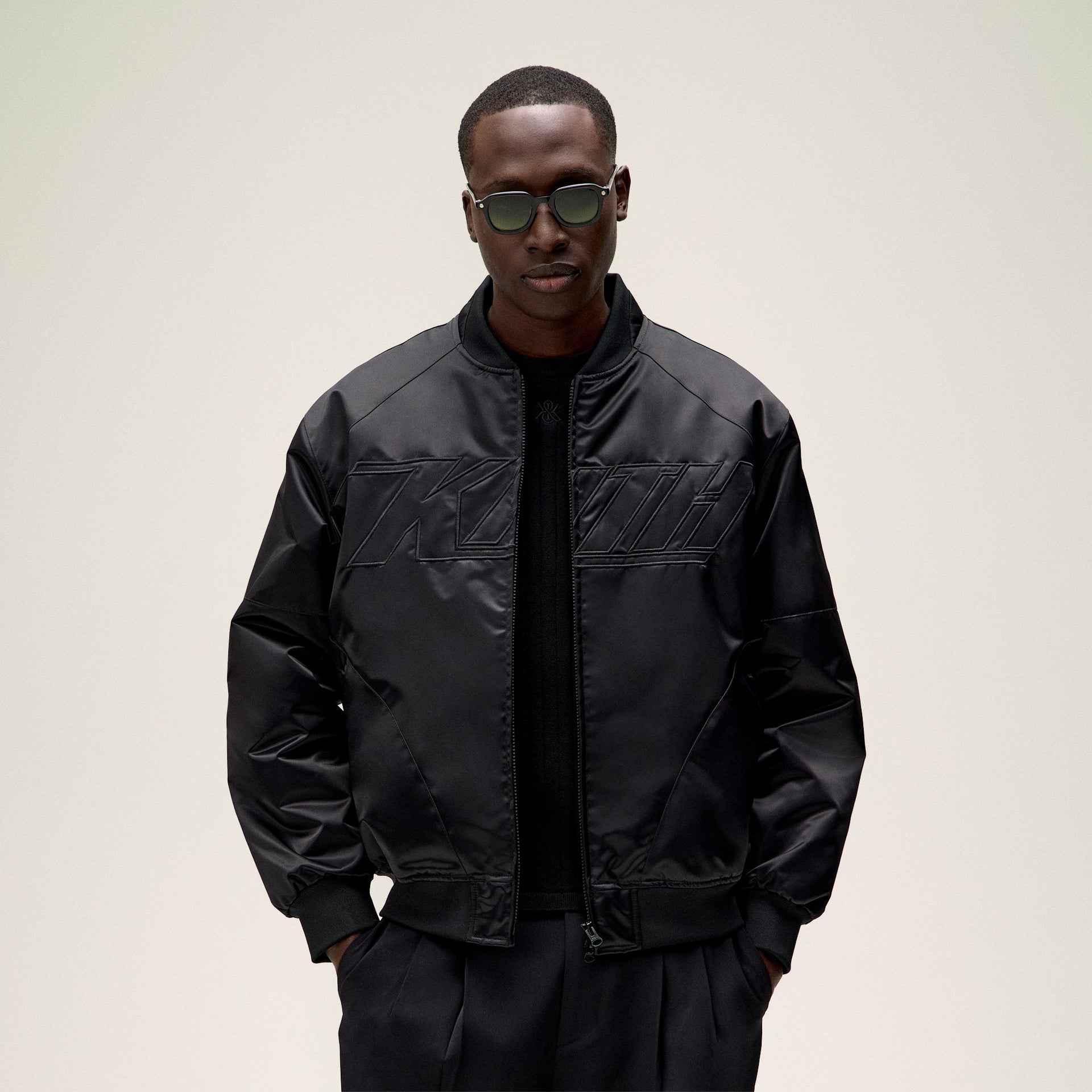 Superman | Kith Satin Bomber Jacket - Black PH