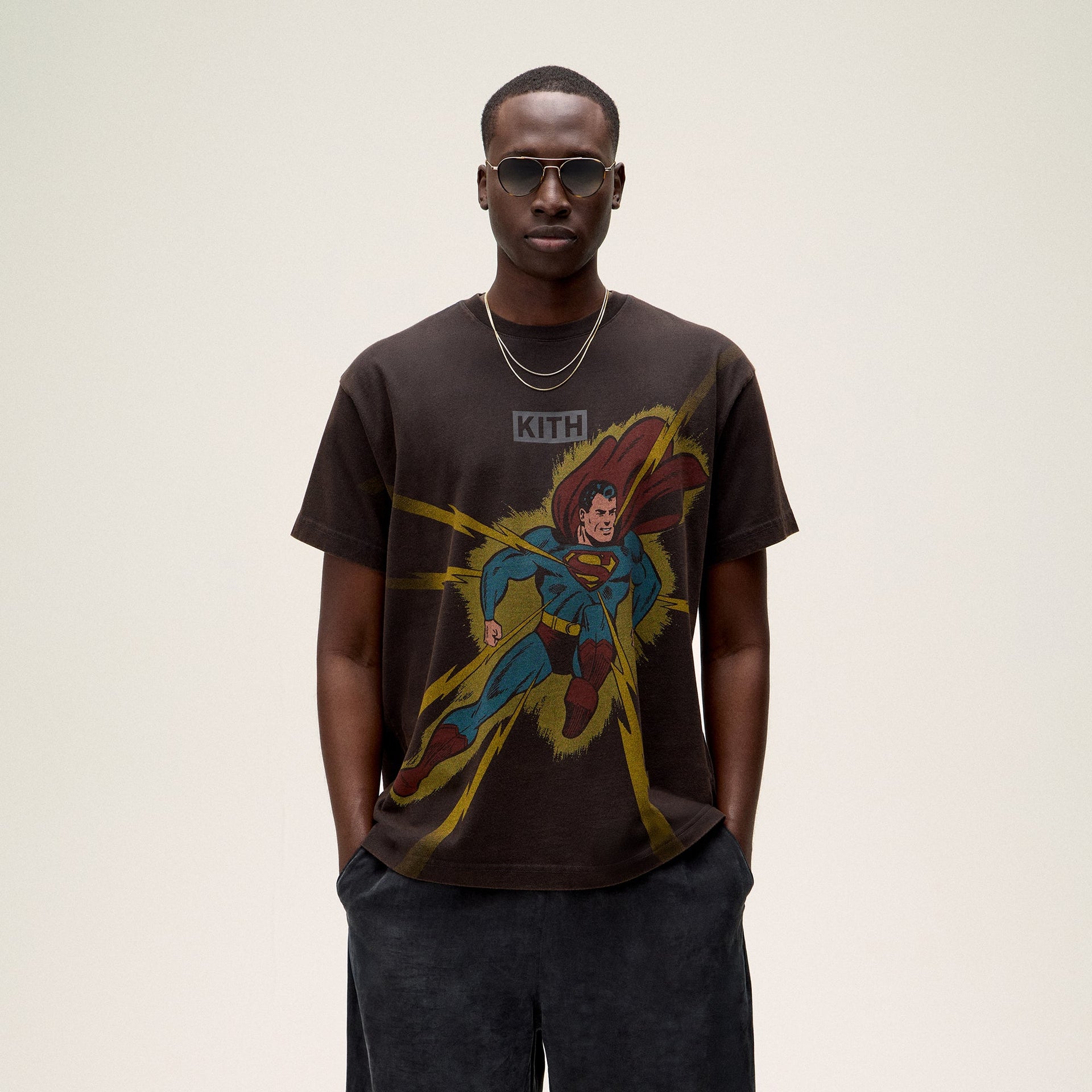 Superman | Kith Lightning Bolt Tee - Black PH