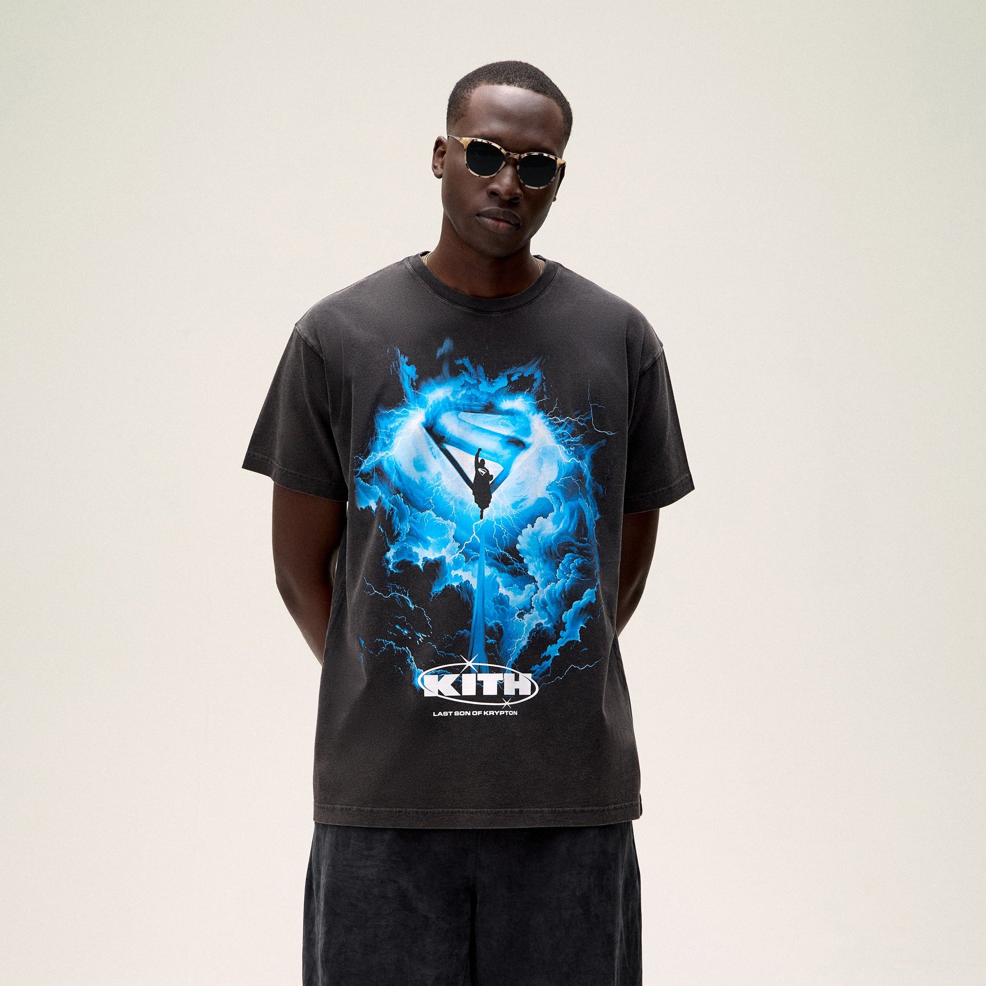 Superman | Kith (2025 Movie) Lightning Vintage Tee - Black PH