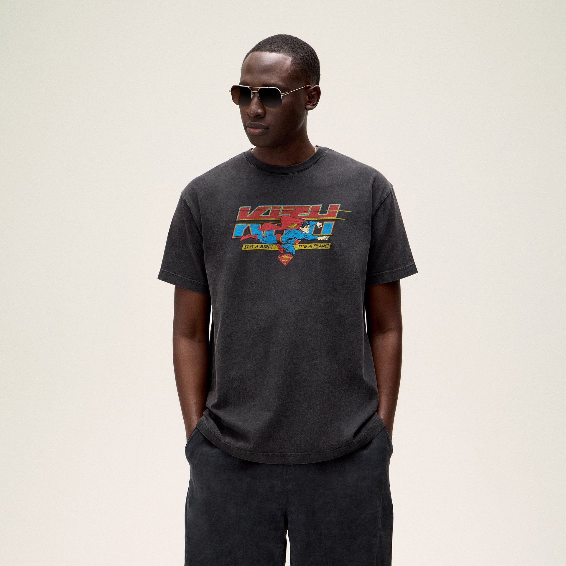 Superman | Kith It's a Bird Vintage Tee - Black PH