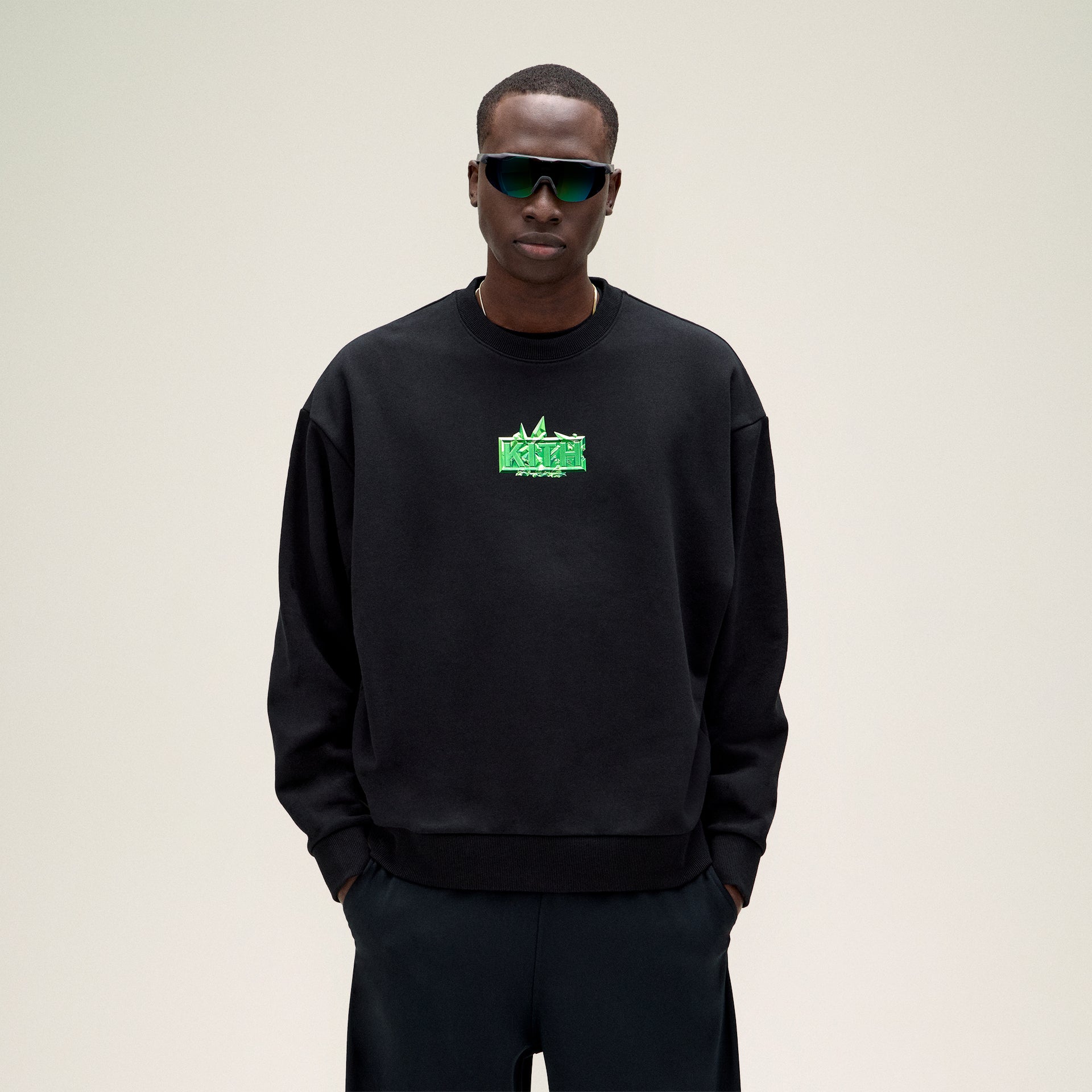 Superman | Kith Kryptonite Nelson Crewneck - Black