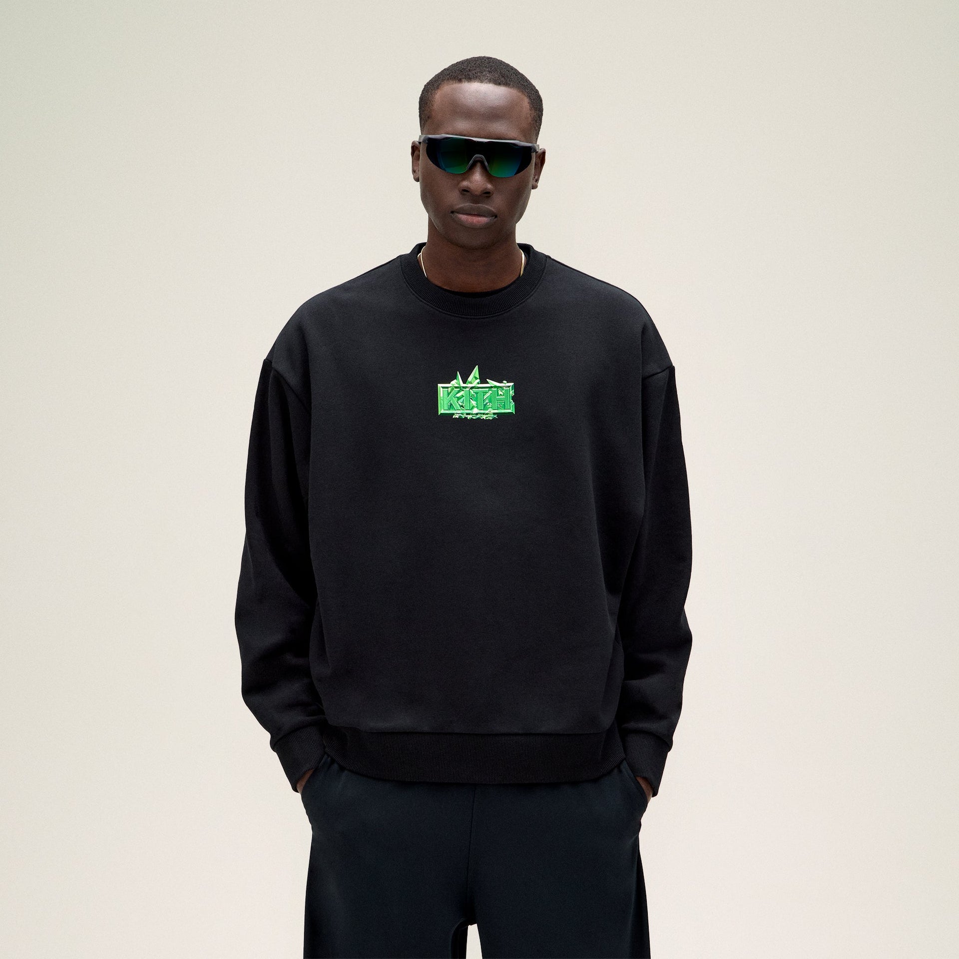 Superman | Kith Kryptonite Nelson Crewneck - Black PH