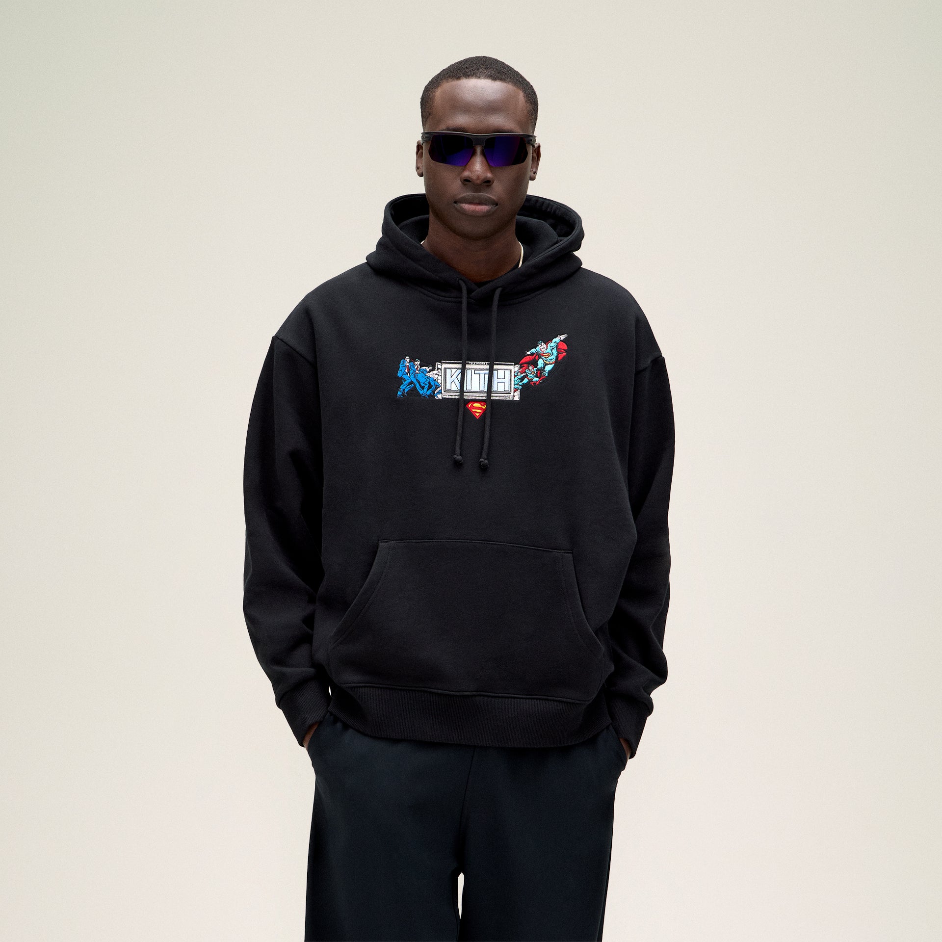Superman | Kith Booth Nelson Hoodie - Black