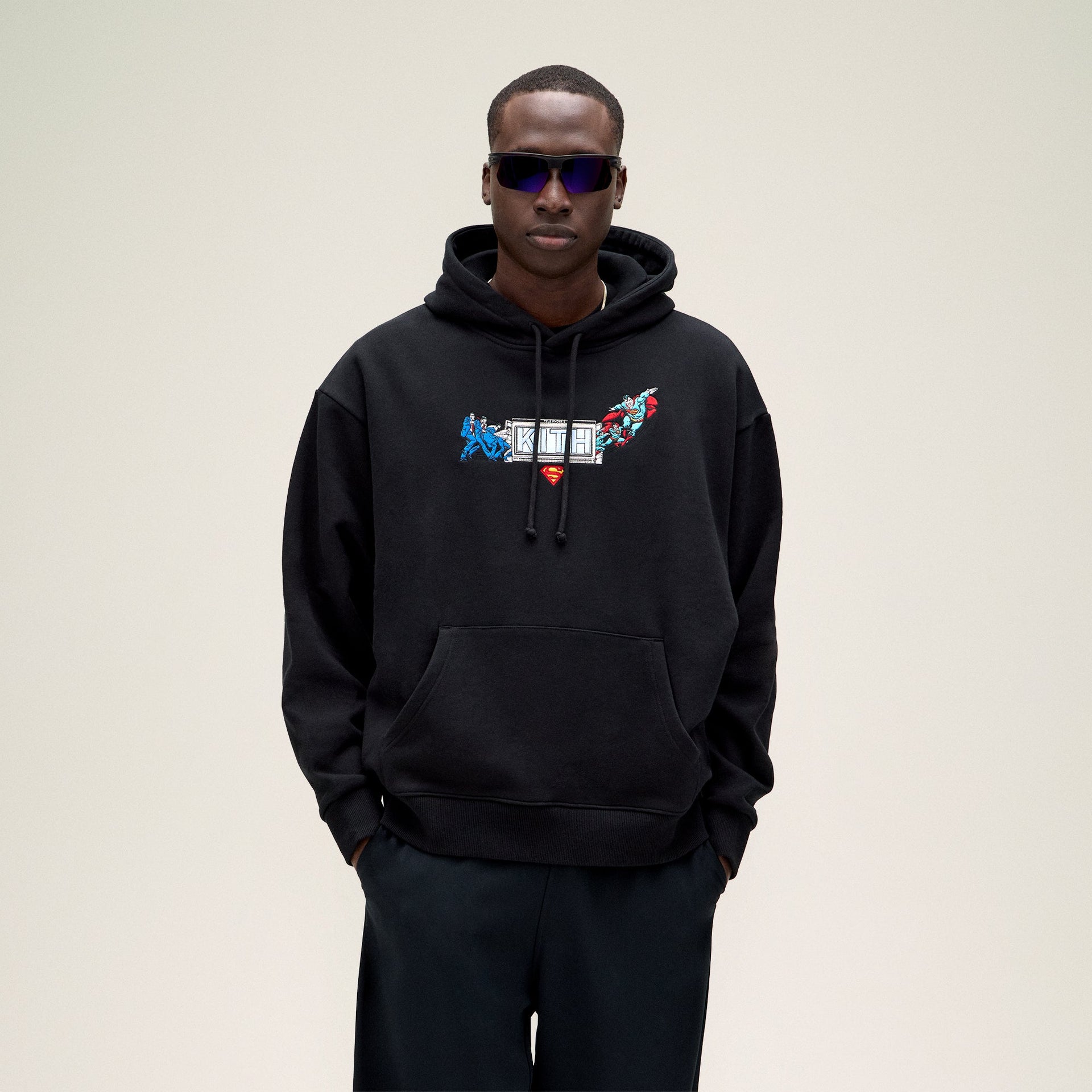Superman | Kith Booth Nelson Hoodie - Black PH