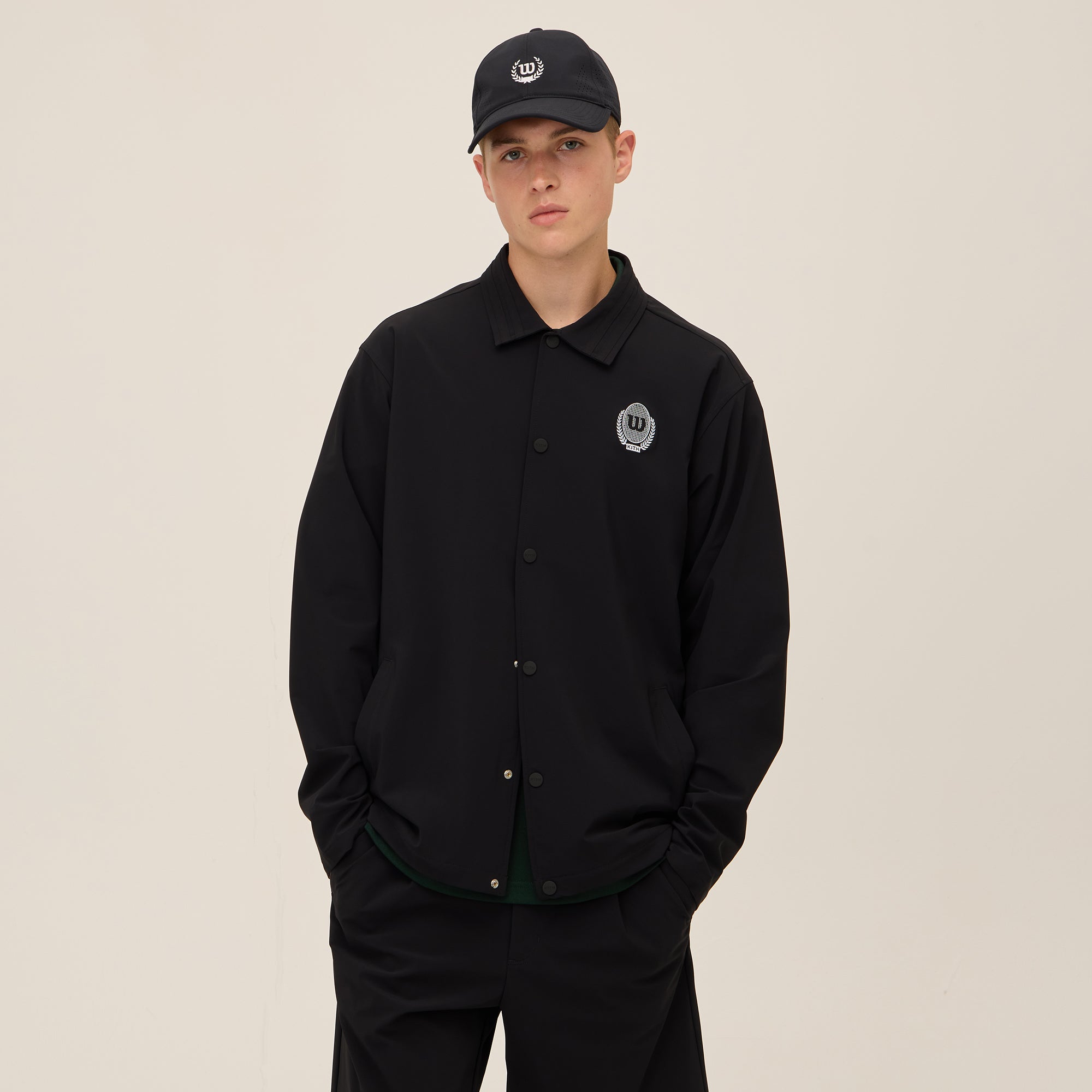 KITH ブラック ジャケット Kith for Wilson Coaches Jacket - Black