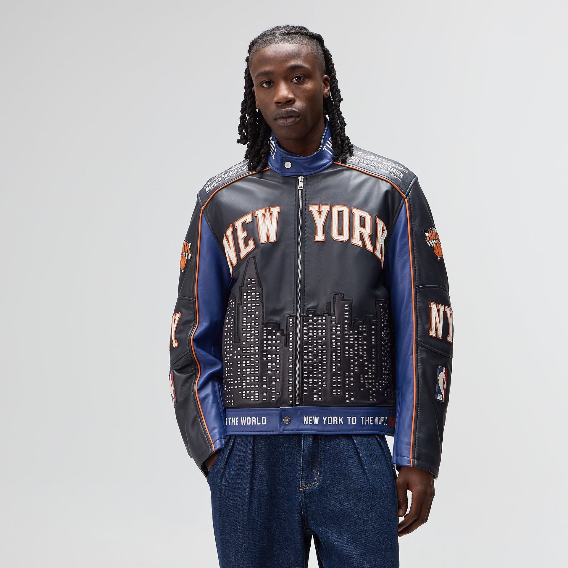 Erlebniswelt-fliegenfischenShops for the New York Knicks Leather Moto Jacket - Nocturnal