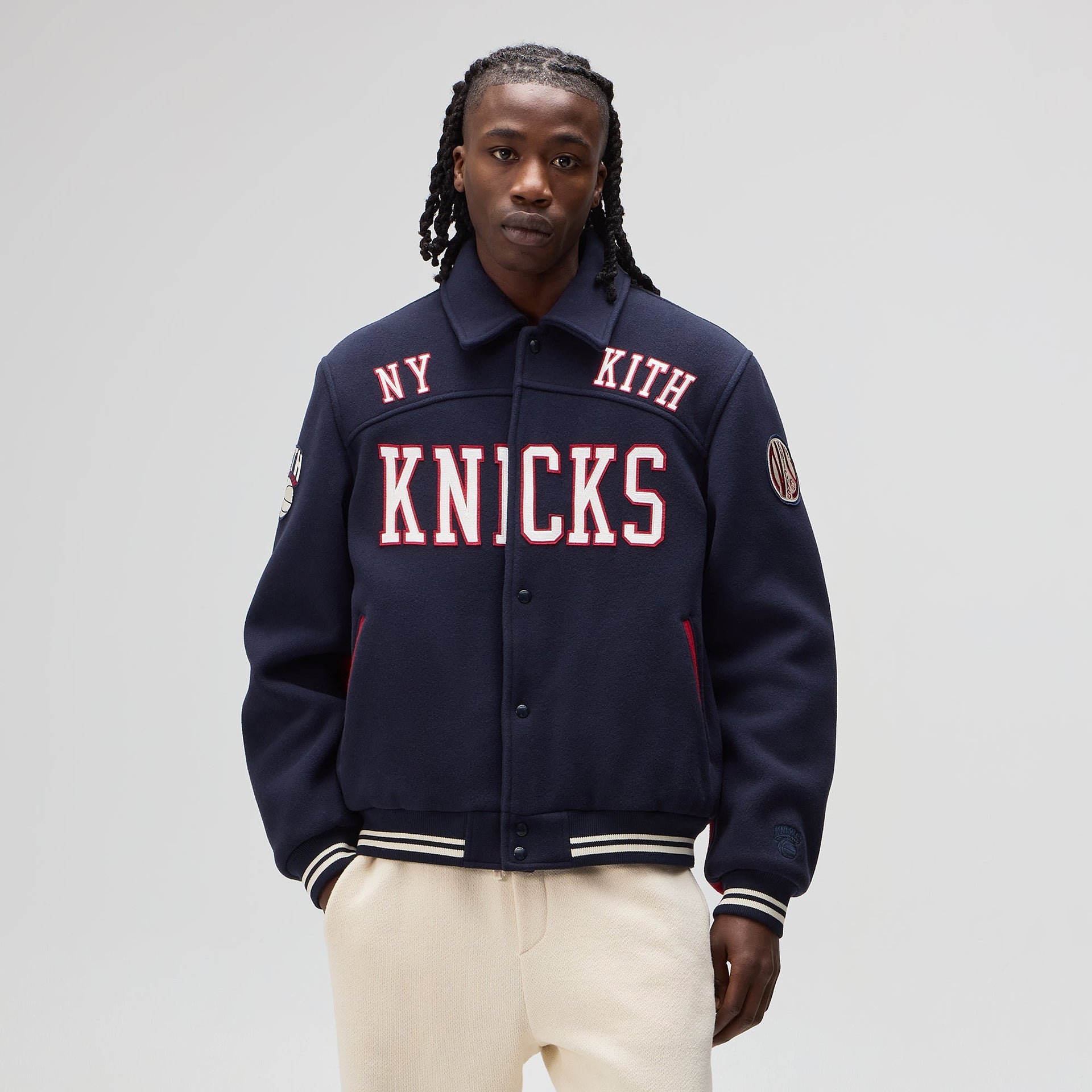Kith for the New York Knicks Madison Square Garden Wool Varsity Jacket - Nocturnal