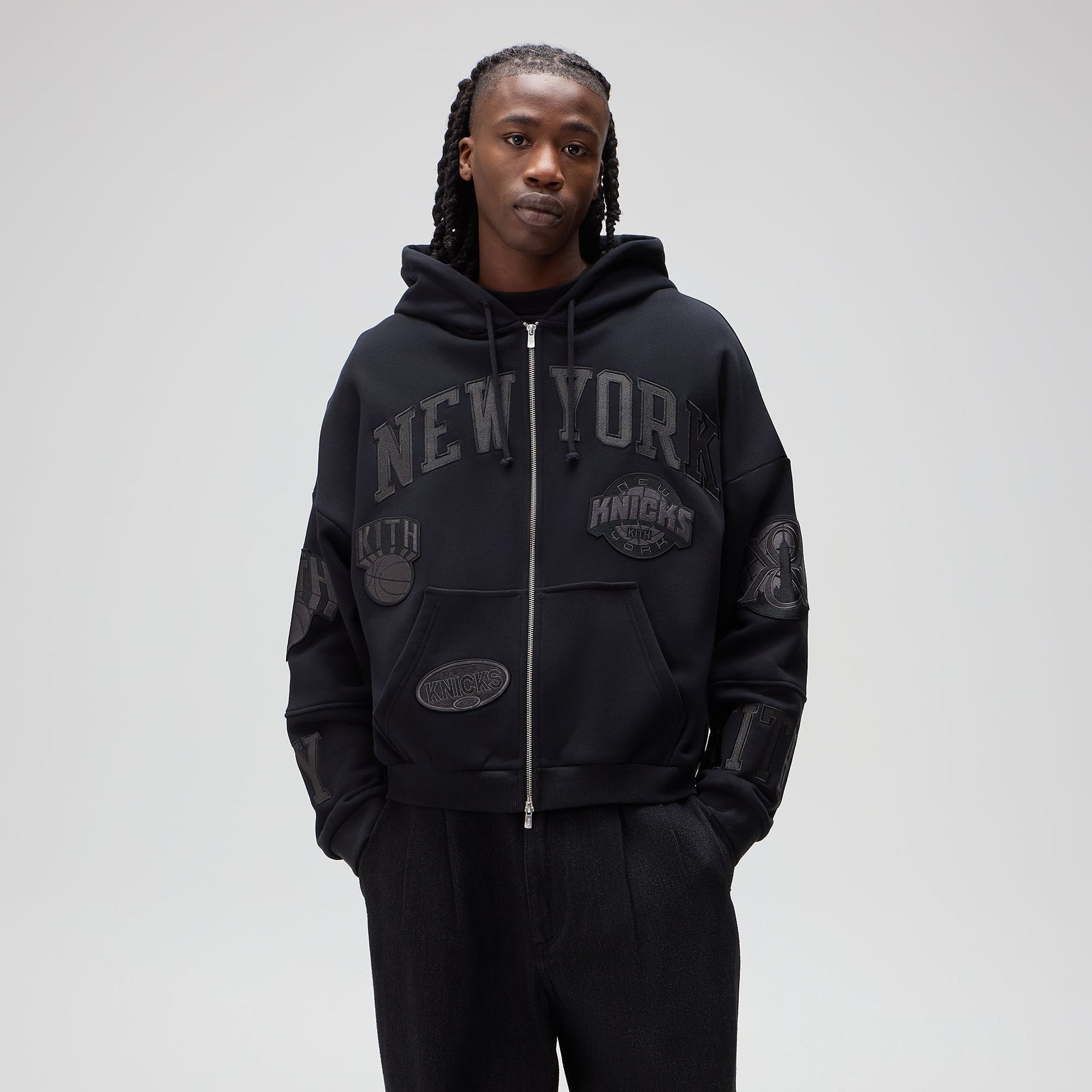 Erlebniswelt-fliegenfischenShops for the New York Knicks Mash Up Braxton Vintage Hoodie - Black
