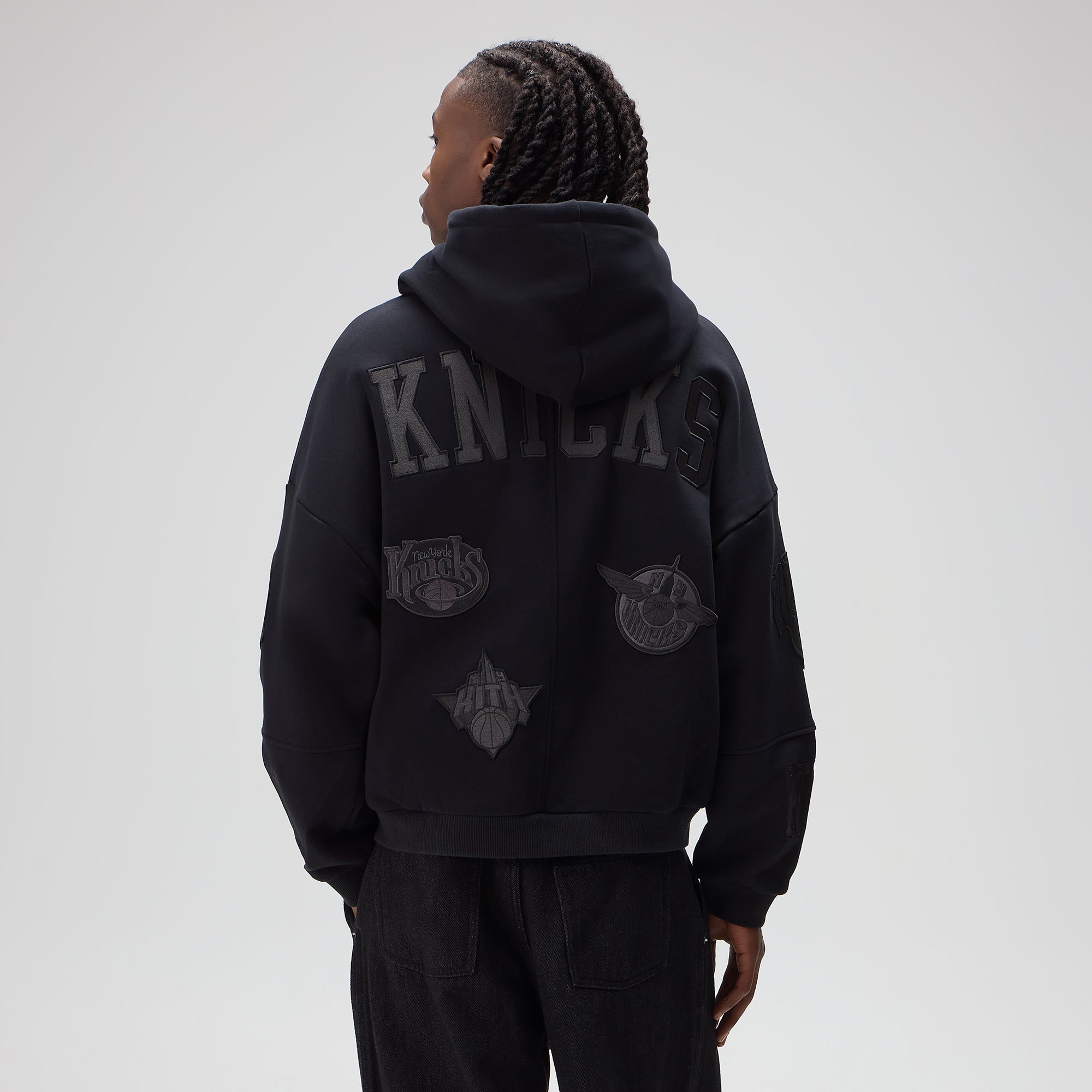 Kith for the New York Knicks Mash Up Cropped Braxton Vintage Hoodie -