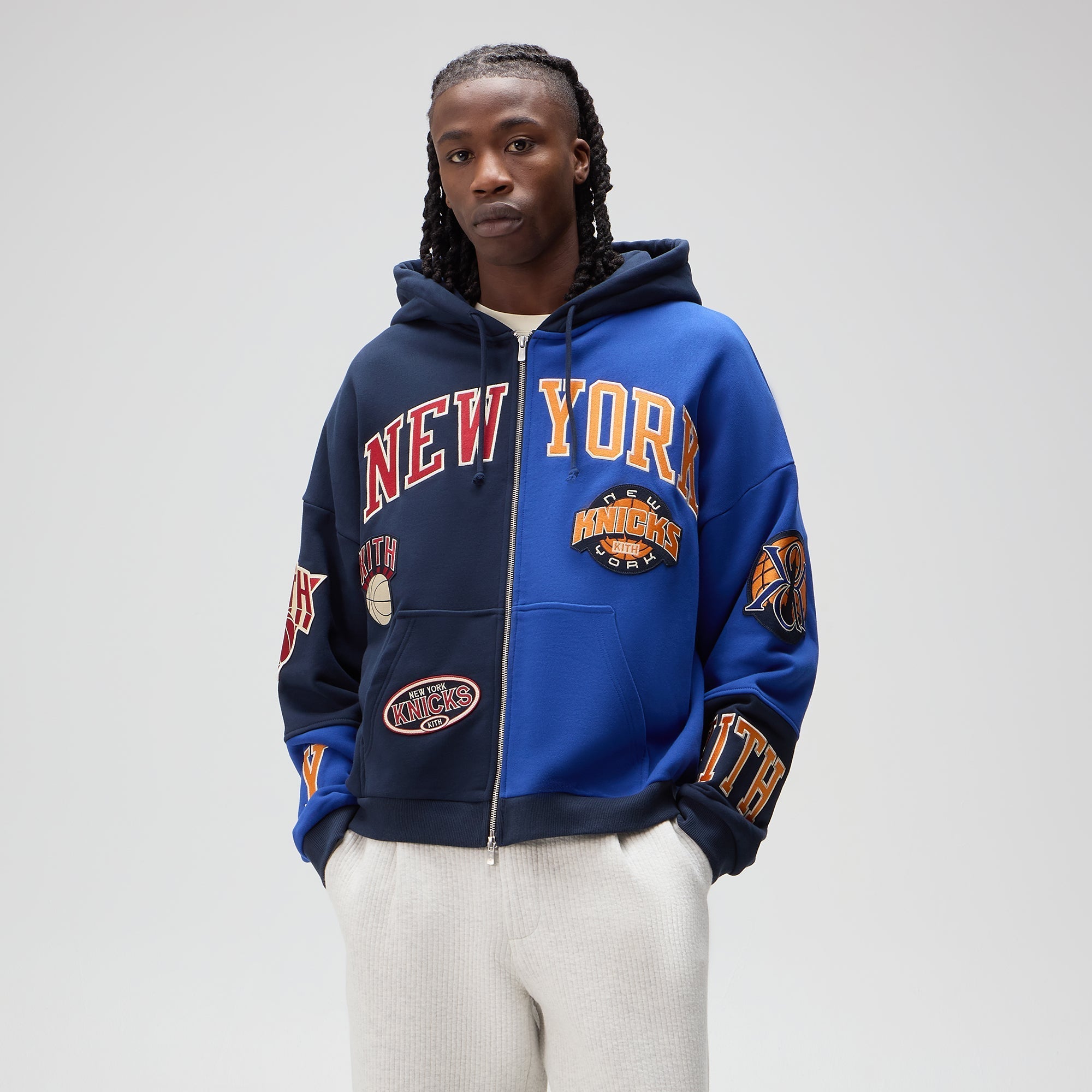 神部　KITH ニューヨーク・ニックス パーカー Kith New York Knicks Hoodie Sandrift Men's - FW22 - US
