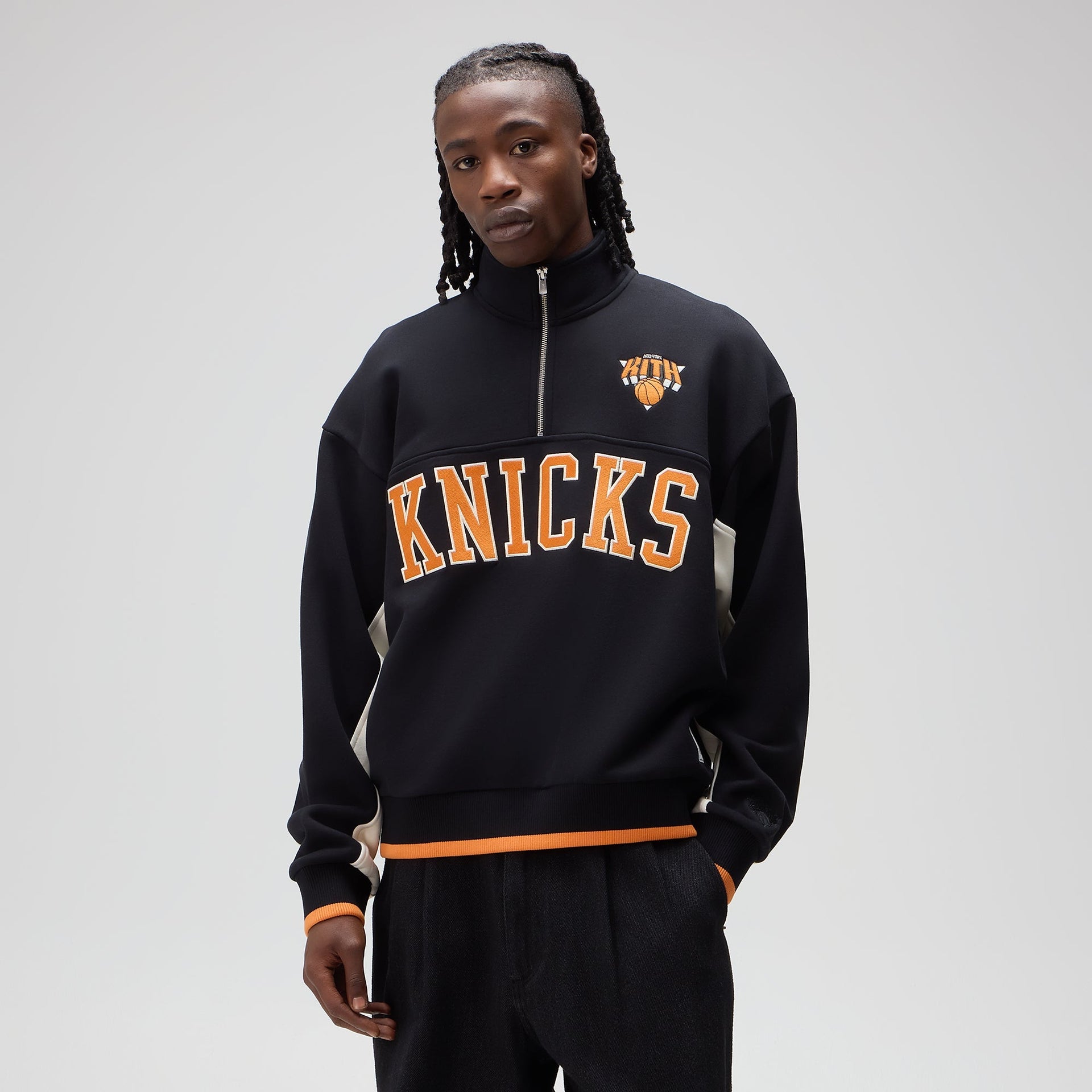 Kith for the New York Knicks Madison Square Garden Vintage Nelson Quarter Zip - Black