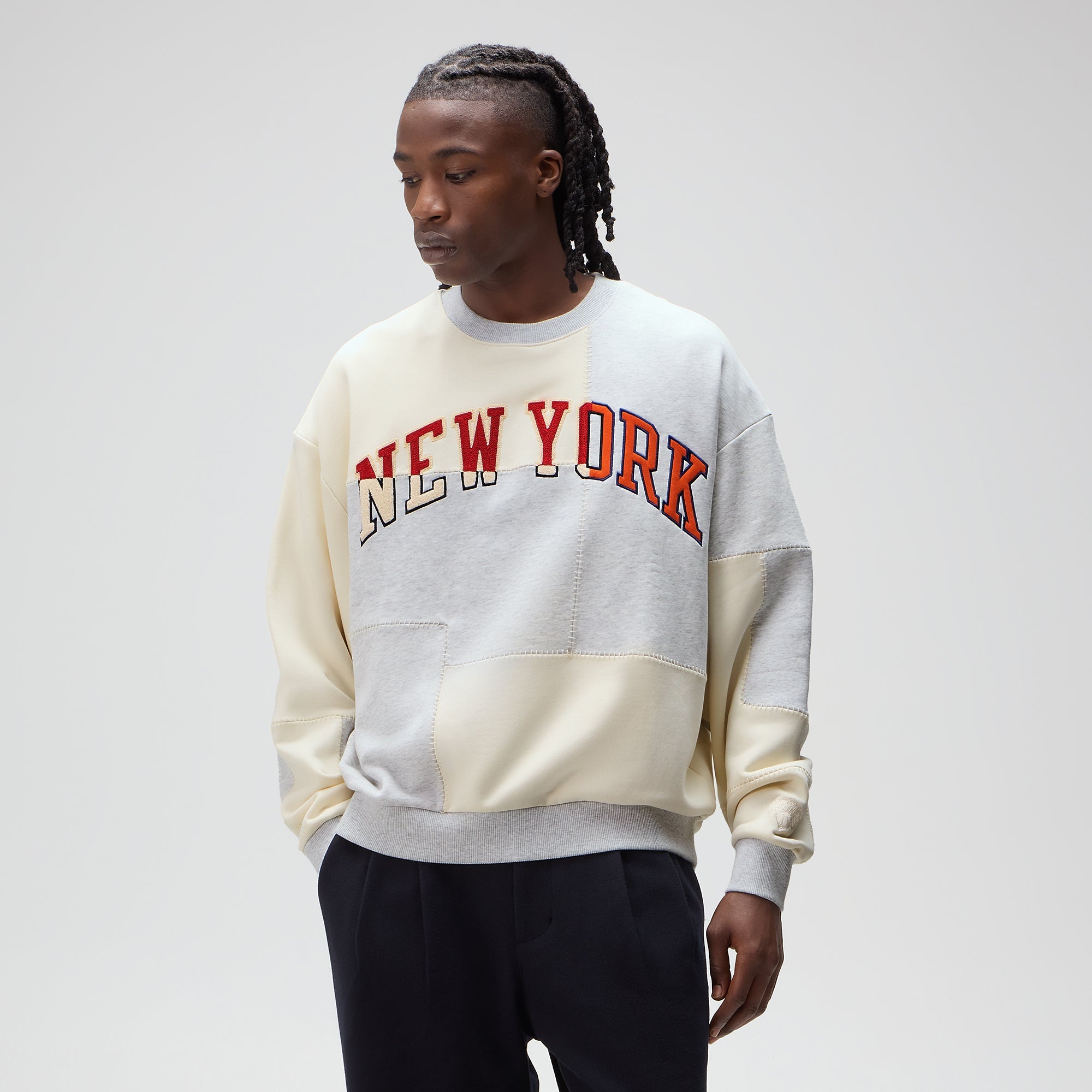 Kith for the New York Knicks Patchwork Fleece Crewneck Sweatshirt - Li