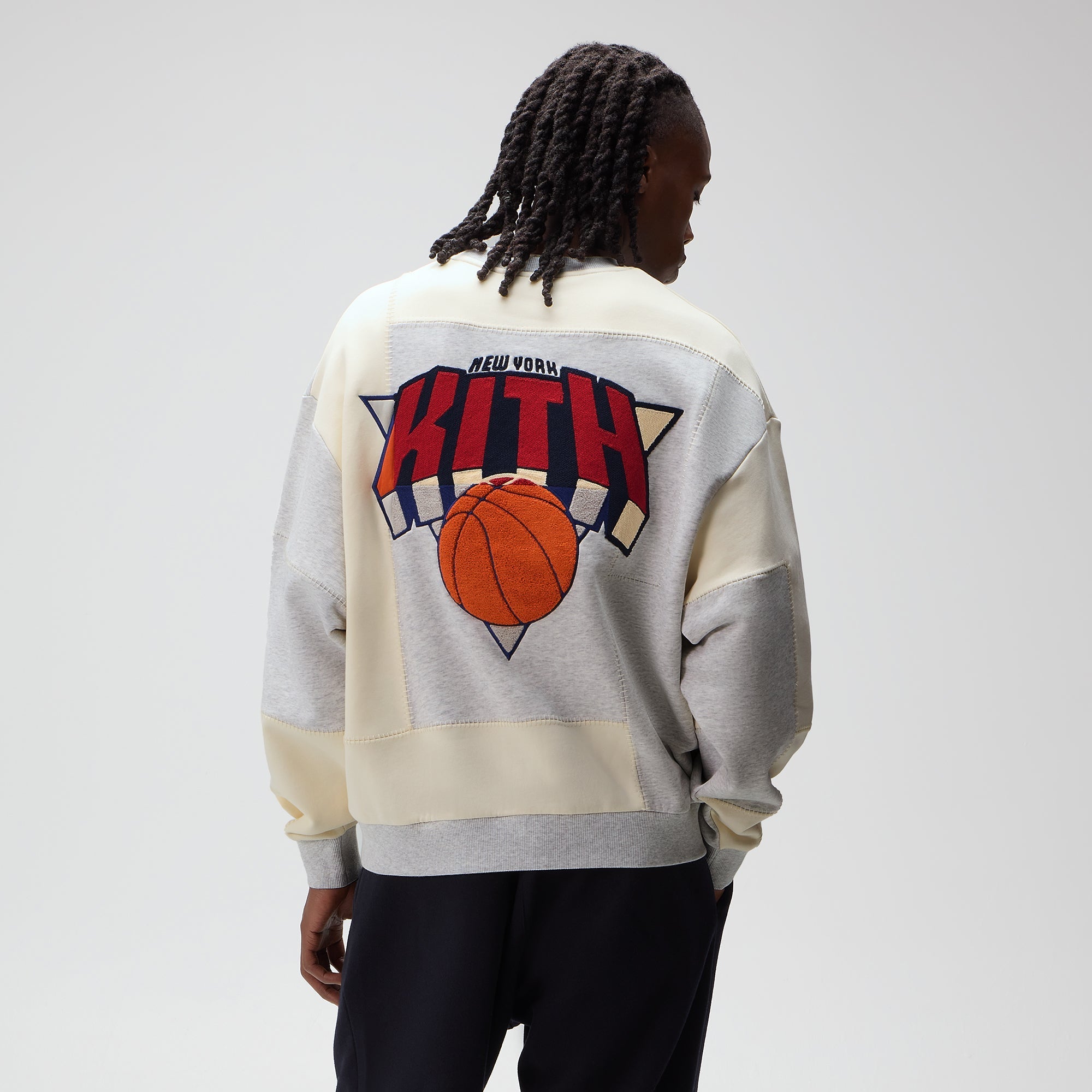 Kith for the New York Knicks Patchwork Fleece Crewneck Sweatshirt - Li