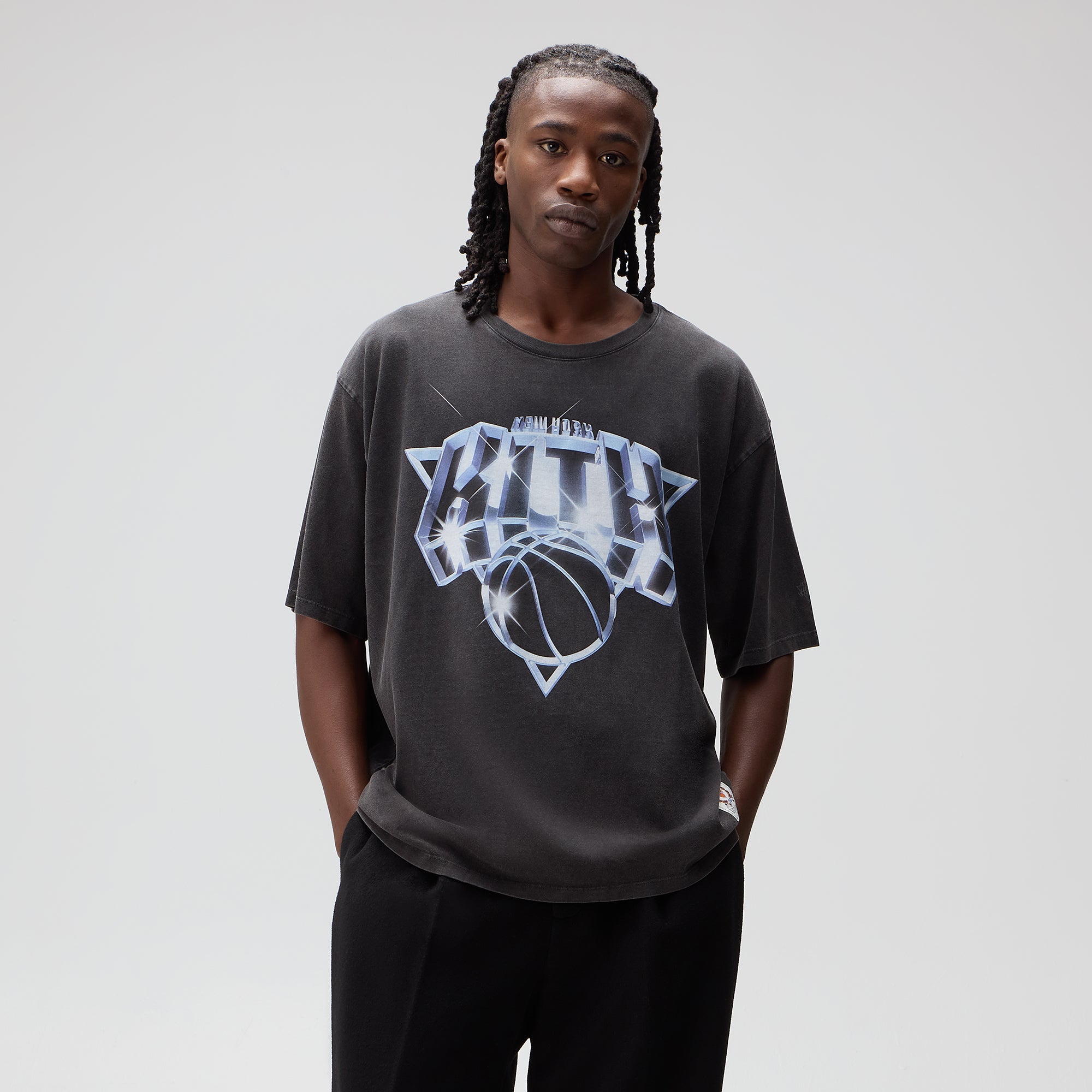 Kith for the New York Knicks Chrome Vintage Jones Tee - Black