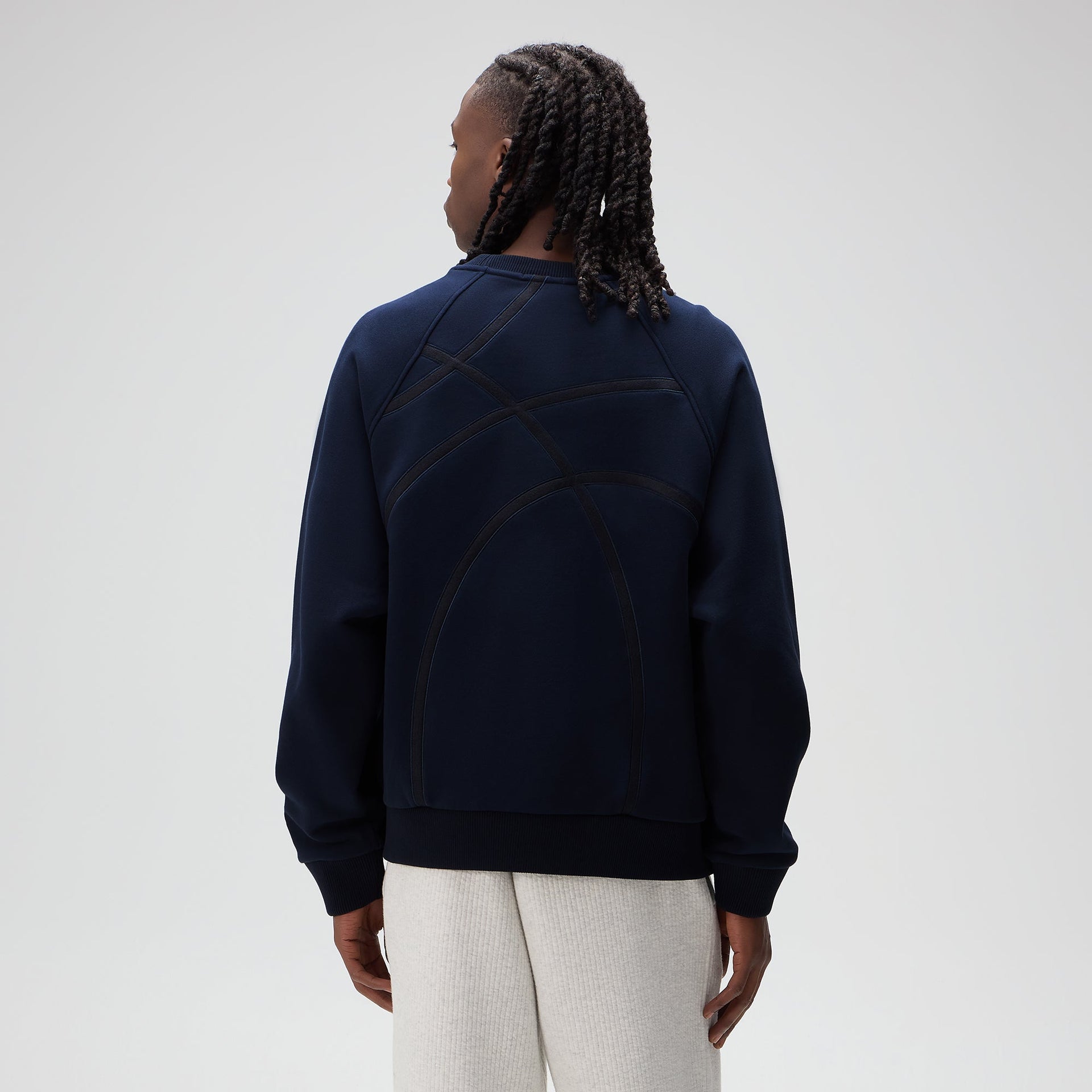 Kith for the New York Knicks Cutoff Nelson Raglan Vintage Crewneck - Nocturnal