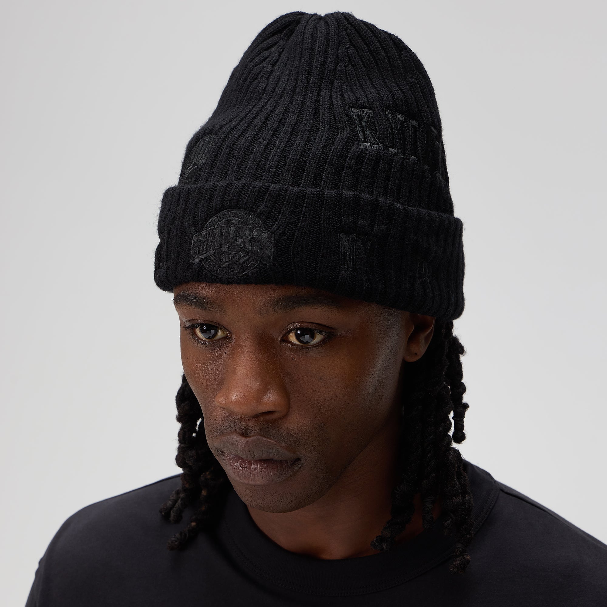 Kith & New Era for the New York Knicks All Over Patches Knit Beanie -