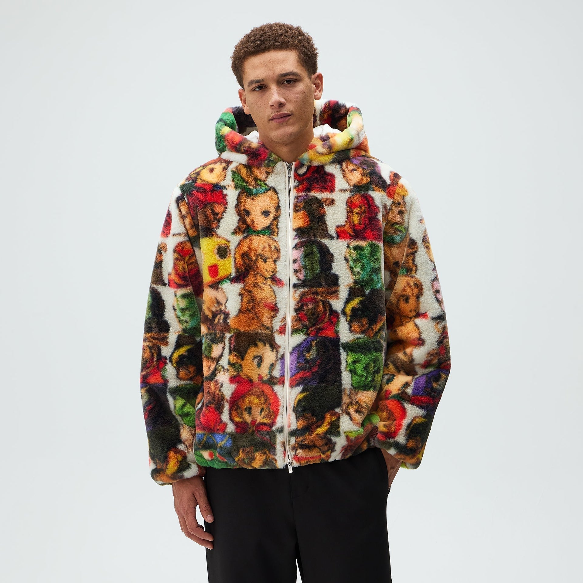 Marvel vs. Capcom | Kith Fighter Vintage Faux Fur Jaysen Hoodie - Sandrift - PH