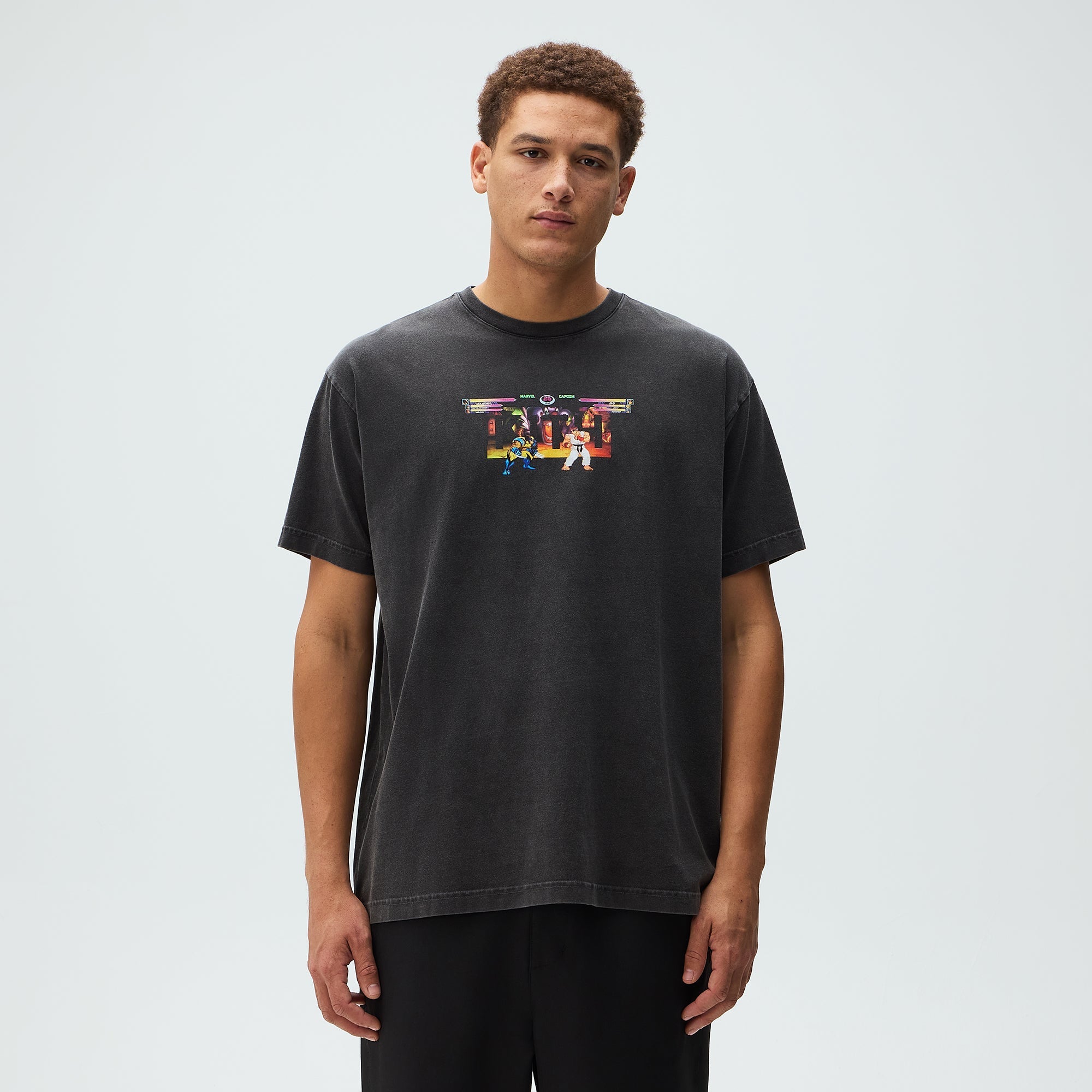 Kith Marvel Capcom Vintage Tee スーパーヒーローズ Marvel vs. Capcom | Kith Clash of Super Heroes Vintage Tee - Black