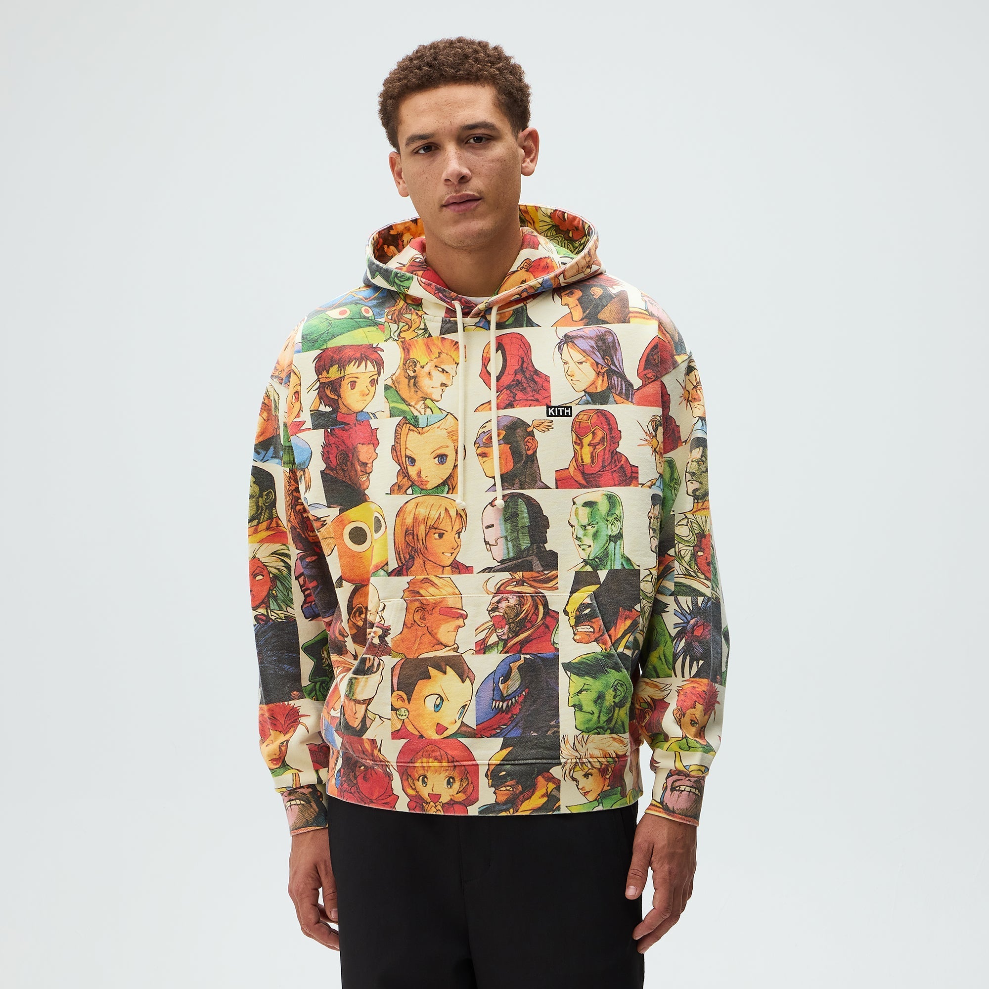 Marvel vs. Capcom | Kith Fighter All-Over Printed Vintage Nelson Hoodi