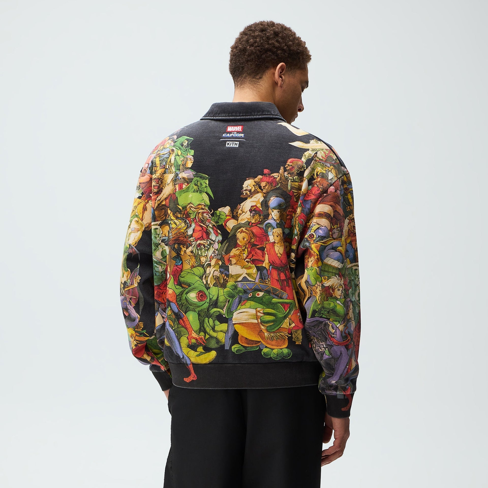 Marvel vs. Capcom | Kith Age of Heroes Nelson Fleece Rugby - Black