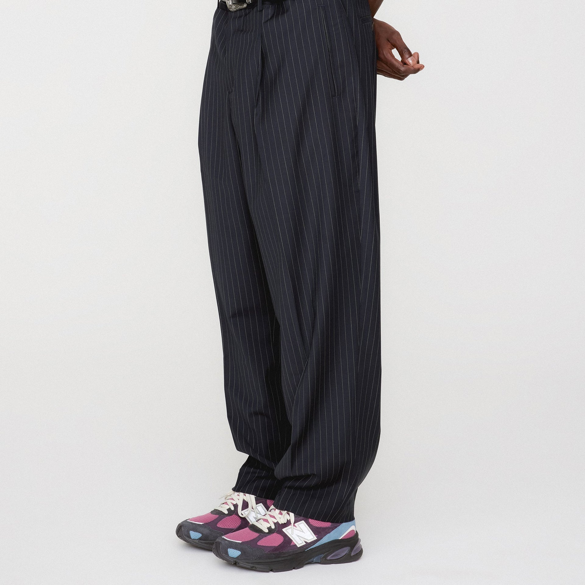 &Kin Tropical Wool Han Trouser - Admiral PH