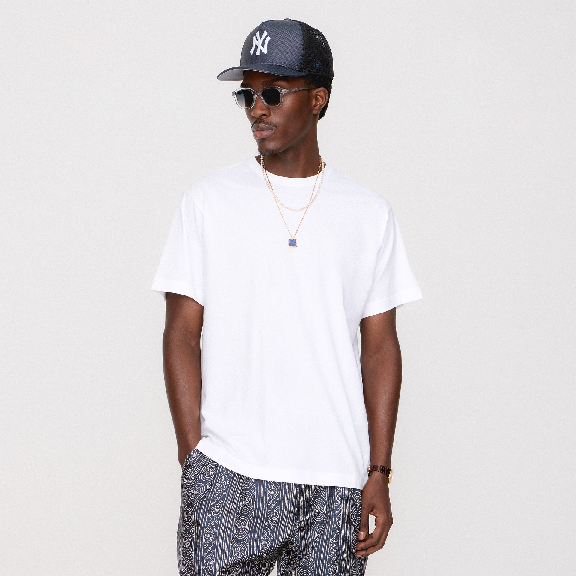 &Kin Pima Jersey Short Sleeve Heathrow Tee - White