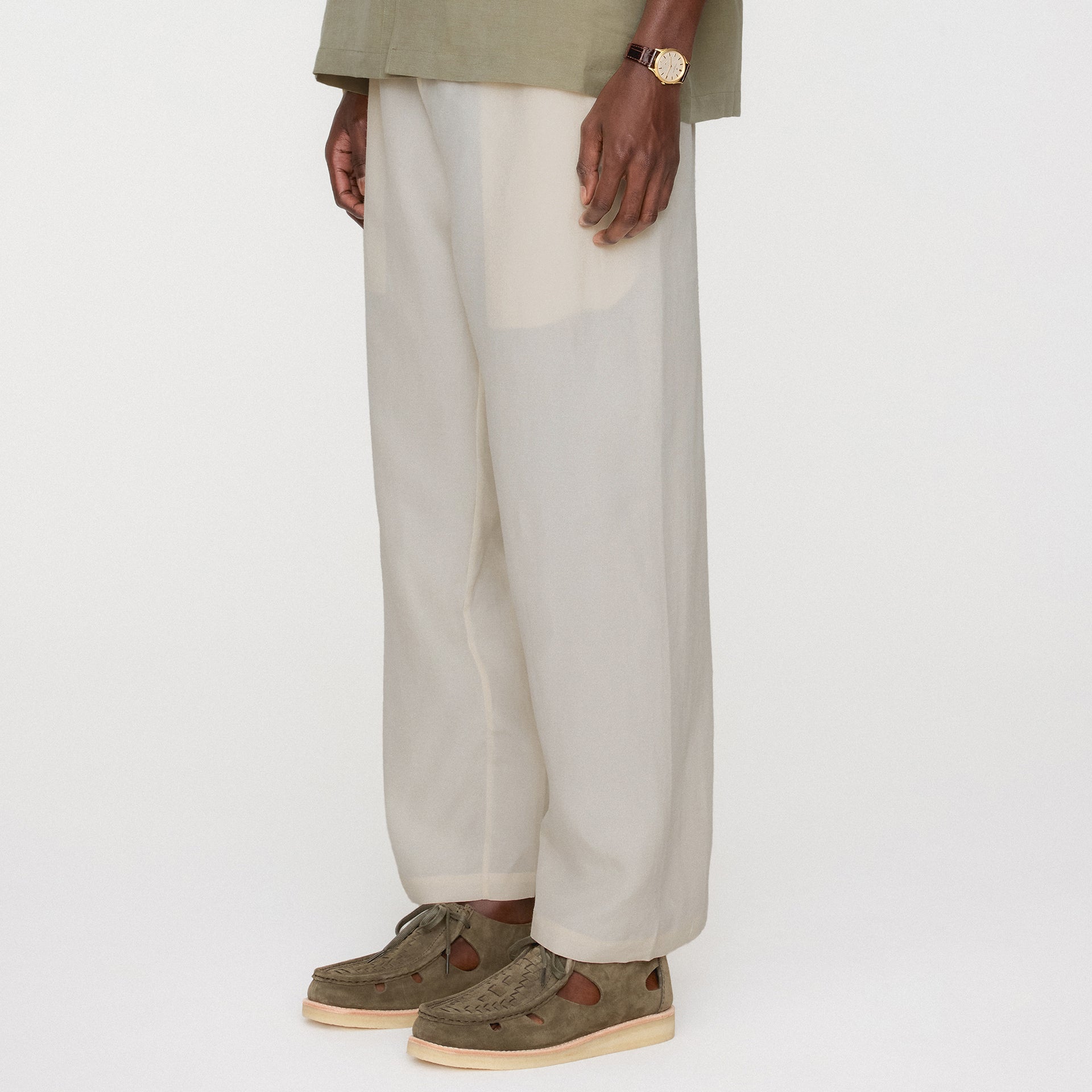 Kith Cupro Linen Grayson Pant - Sandrift