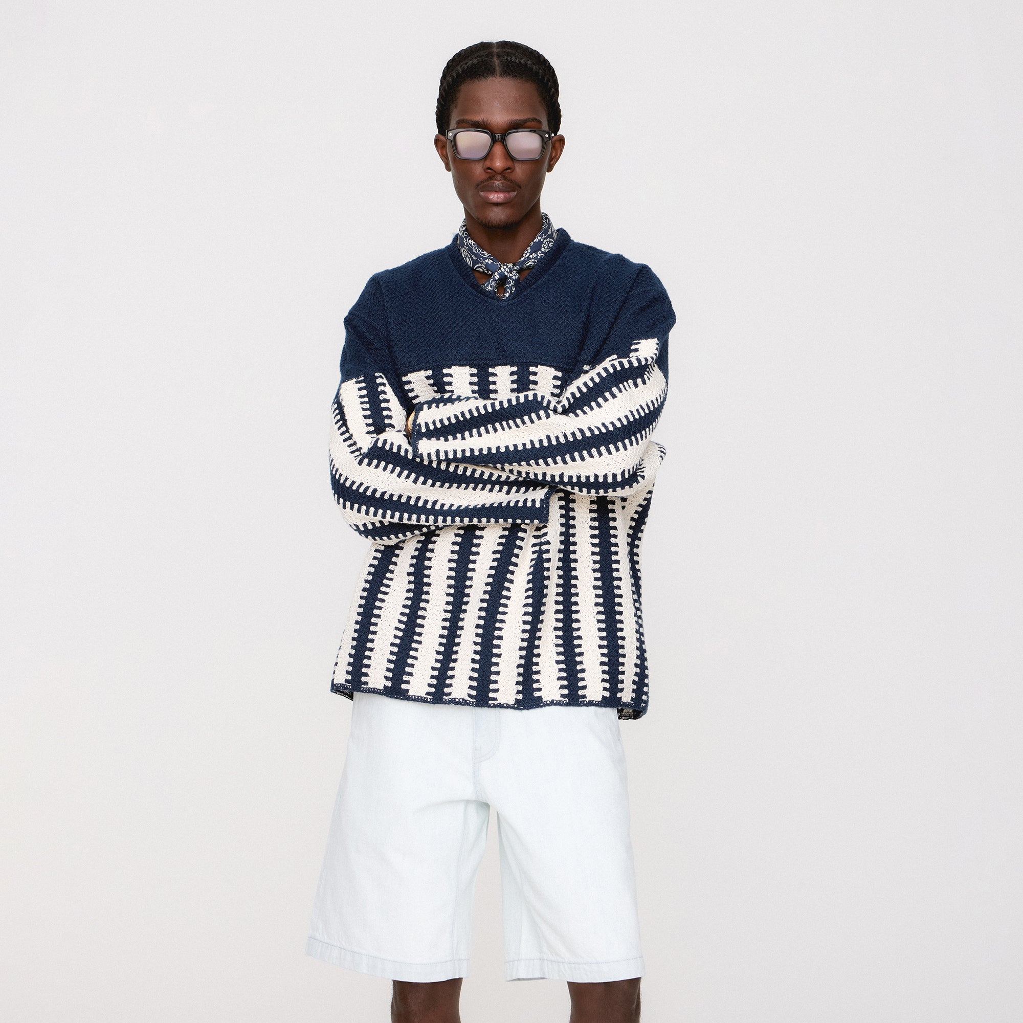 Kith Long Sleeve Crochet Malik Jersey - Nocturnal