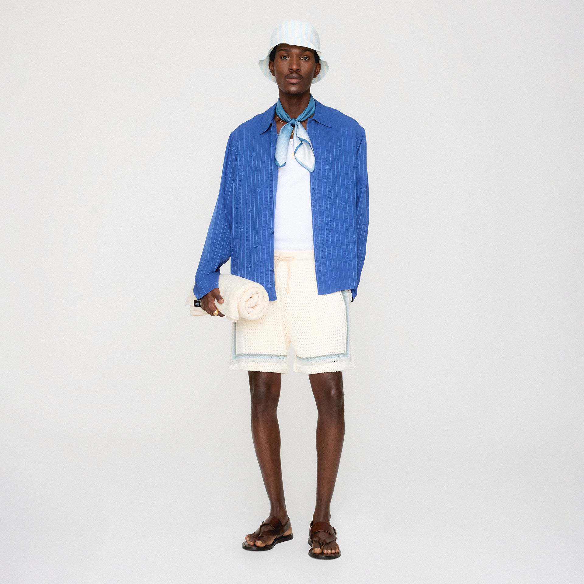 Kith Crest Logo Boxy Collared Overshirt - Bow