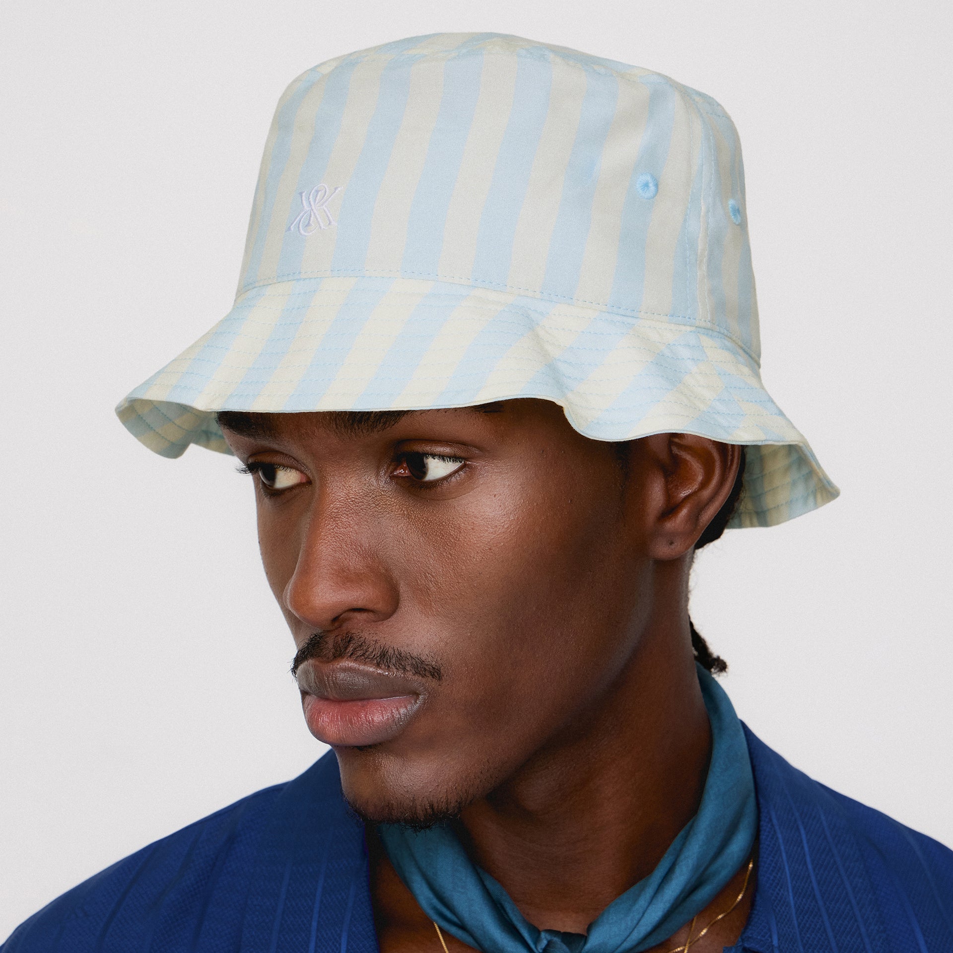 Kith Sandwashed Cupro Linen Dawson Bucket Hat - Light Indigo