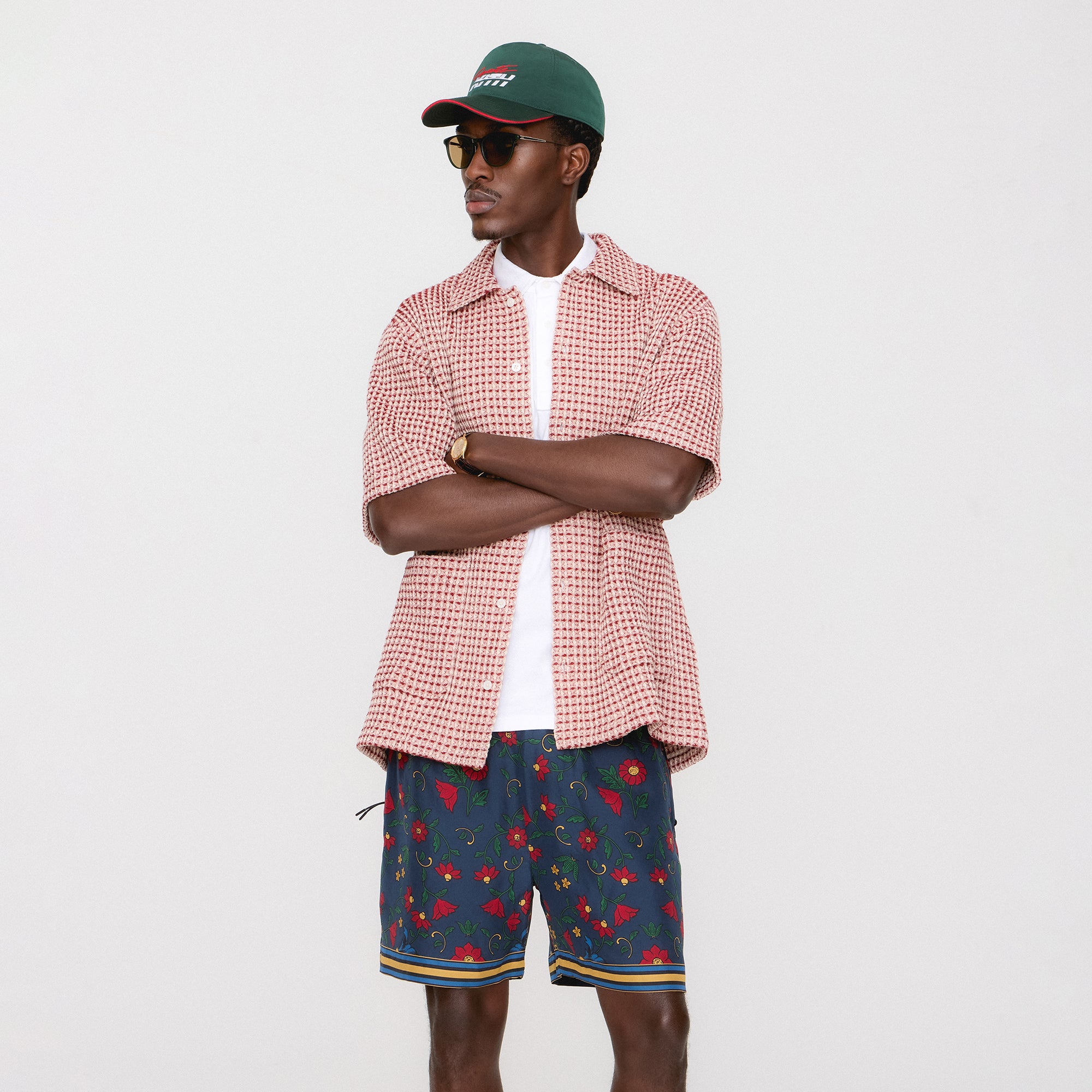 Kith Geometric Diamond Short Sleeve Boxy Collared Overshirt