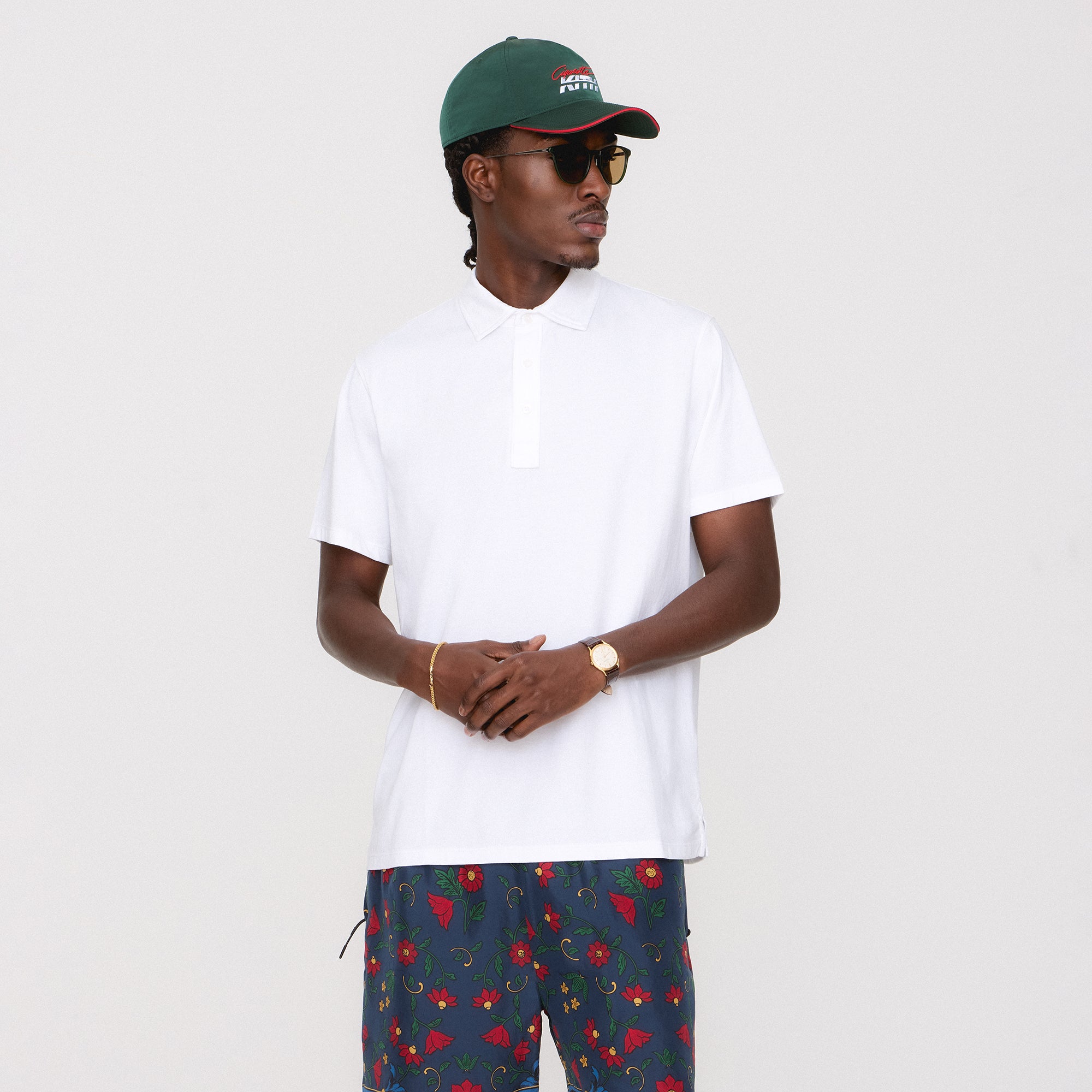 &Kin Pima Jersey Short Sleeve Heathrow Polo - White – Kith