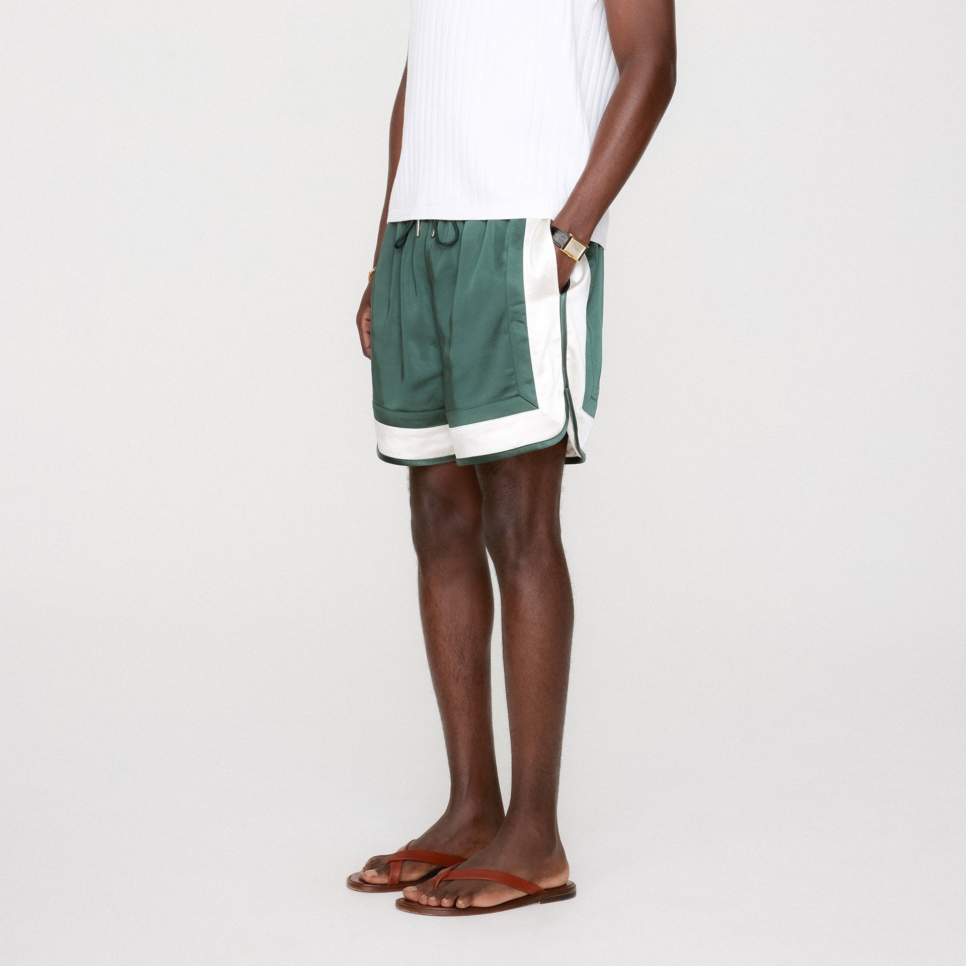 &Kin Washed Satin Dylan Short - Stadium