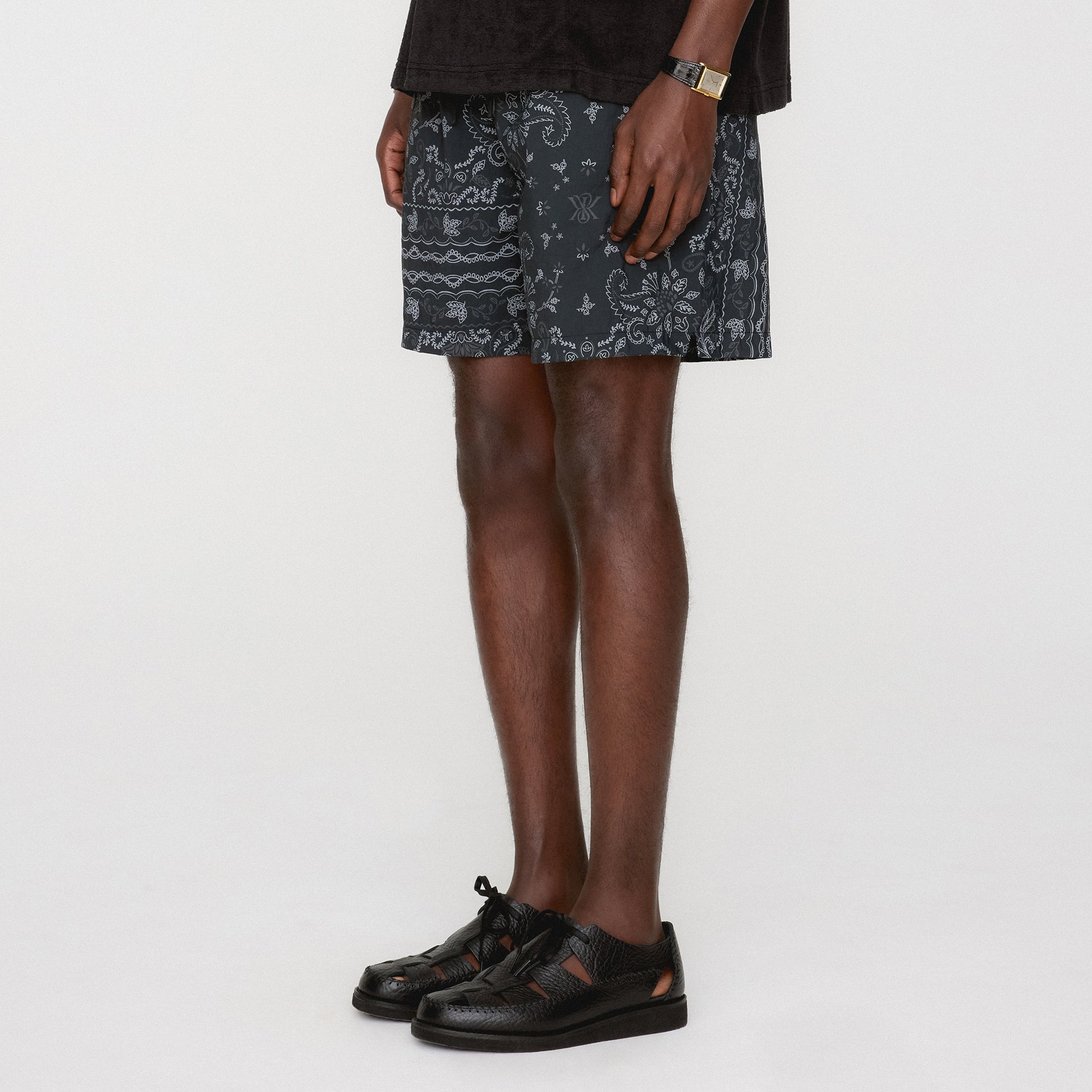 Kith Panelled Bandana Ashton Swim Short - Black