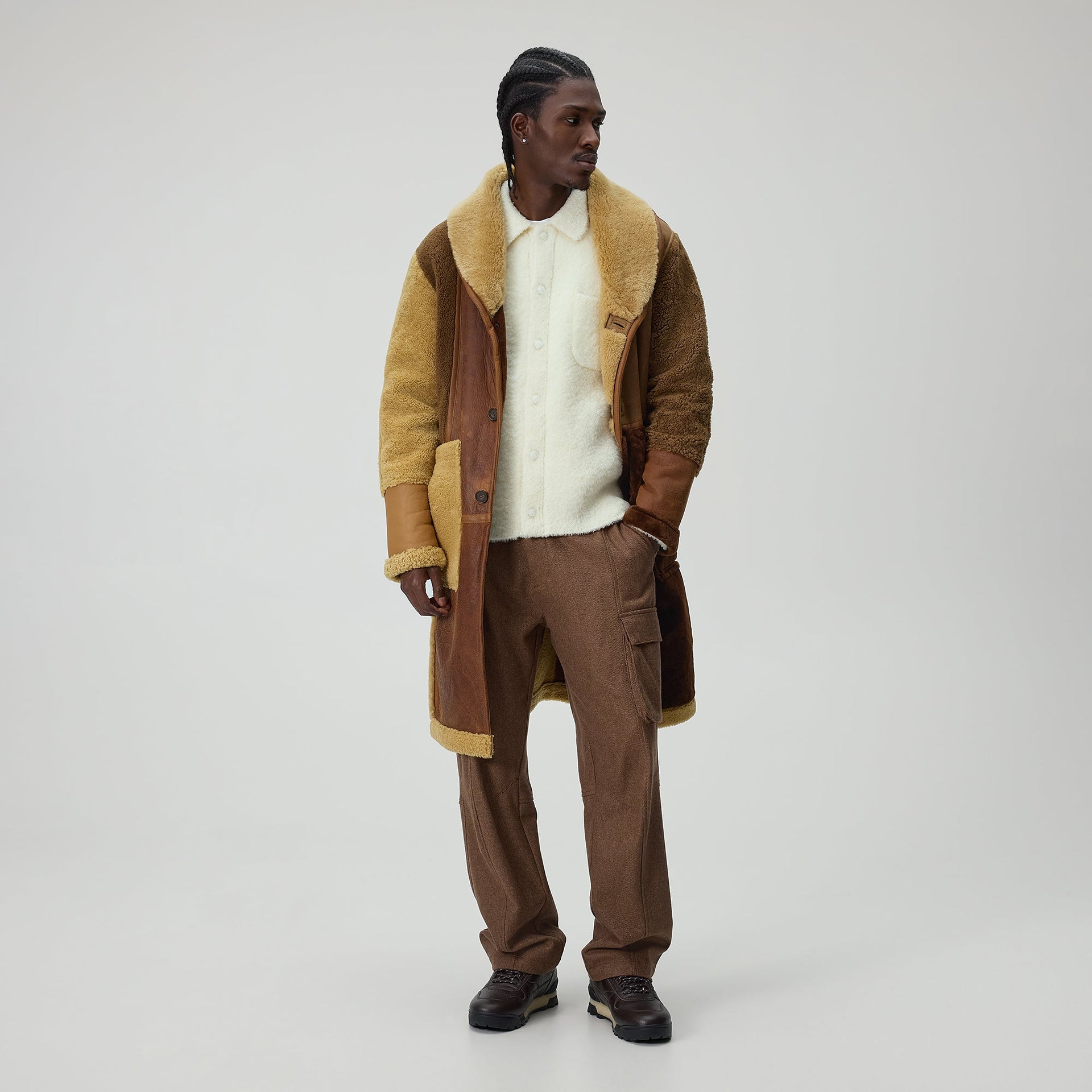 Kith Shearling Patchwork Becker Coat - Mesa - PH