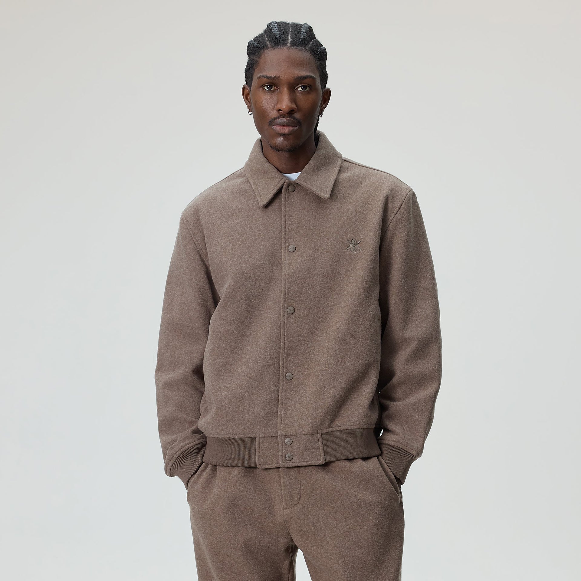 Kith Felted Jersey Coaches Varsity Jacket - Poise - PH