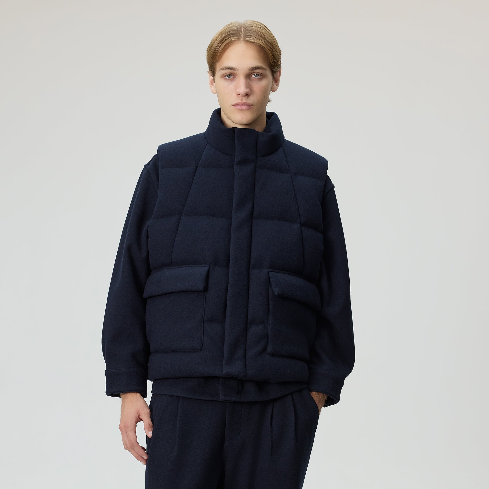 Kith Felted Jersey Midi Vest - Ink