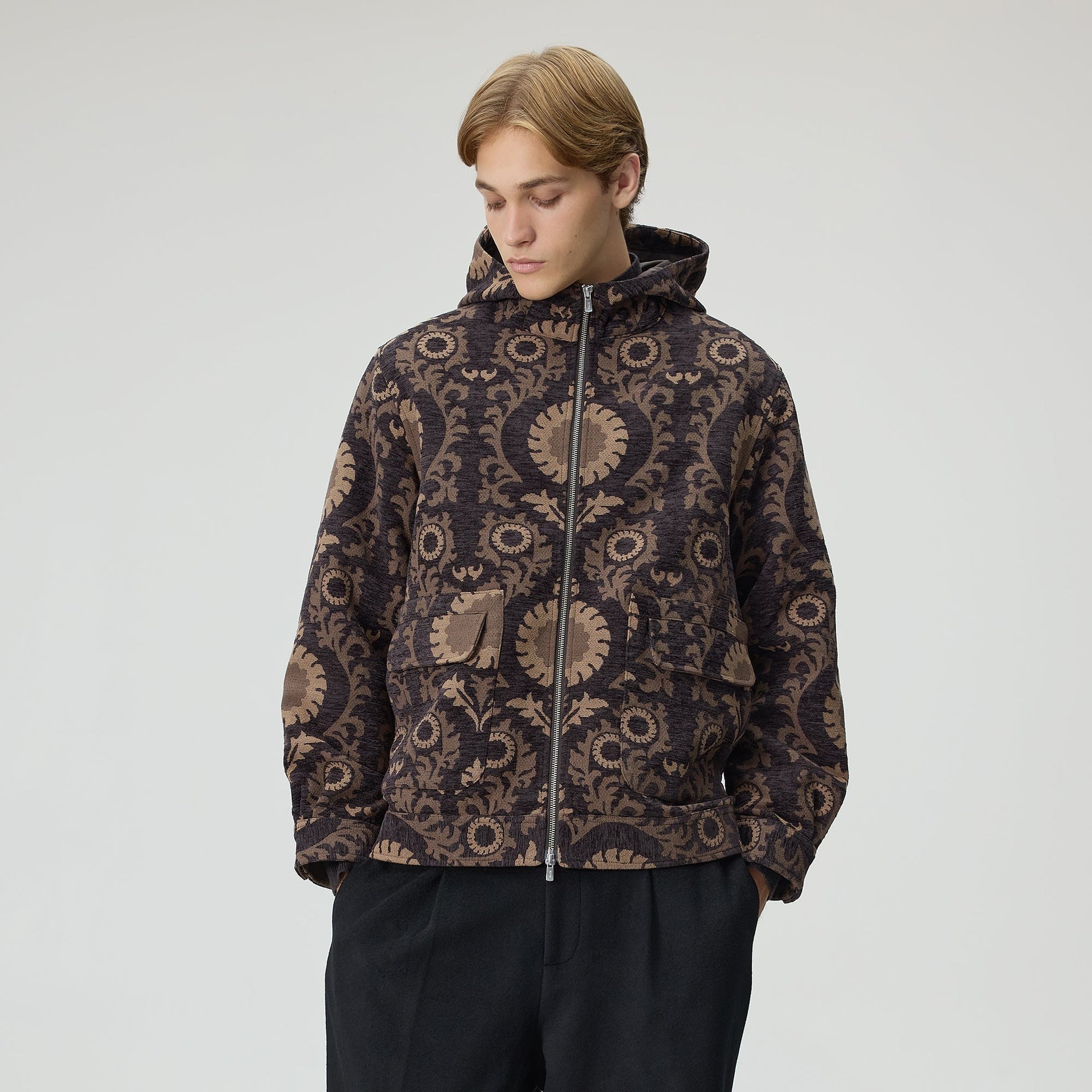 Kith Chenille Tapestry Selfridge Zip Up Hoodie - Kindling - PH