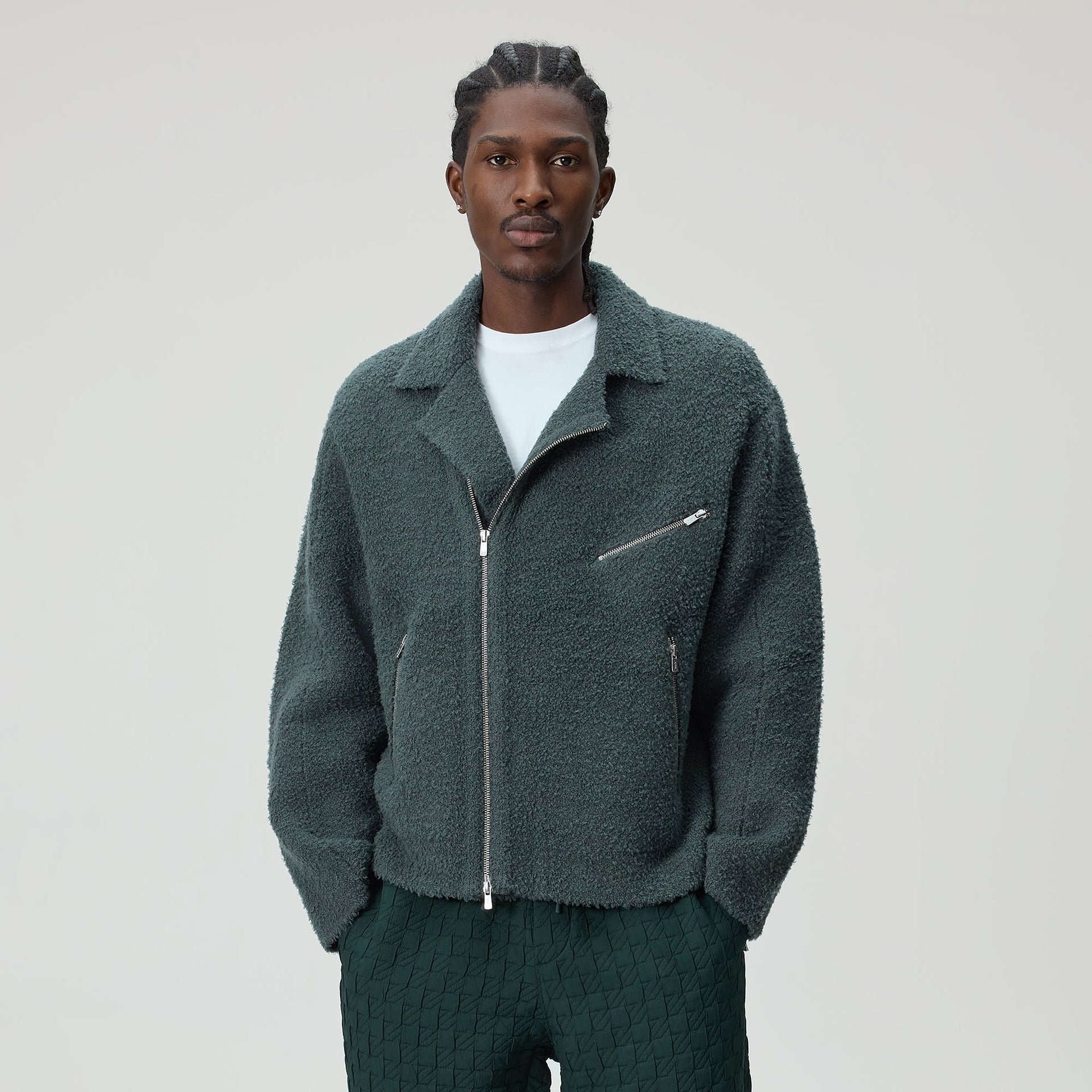 Kith Plush Knit Brian Moto Jacket - Machine - PH