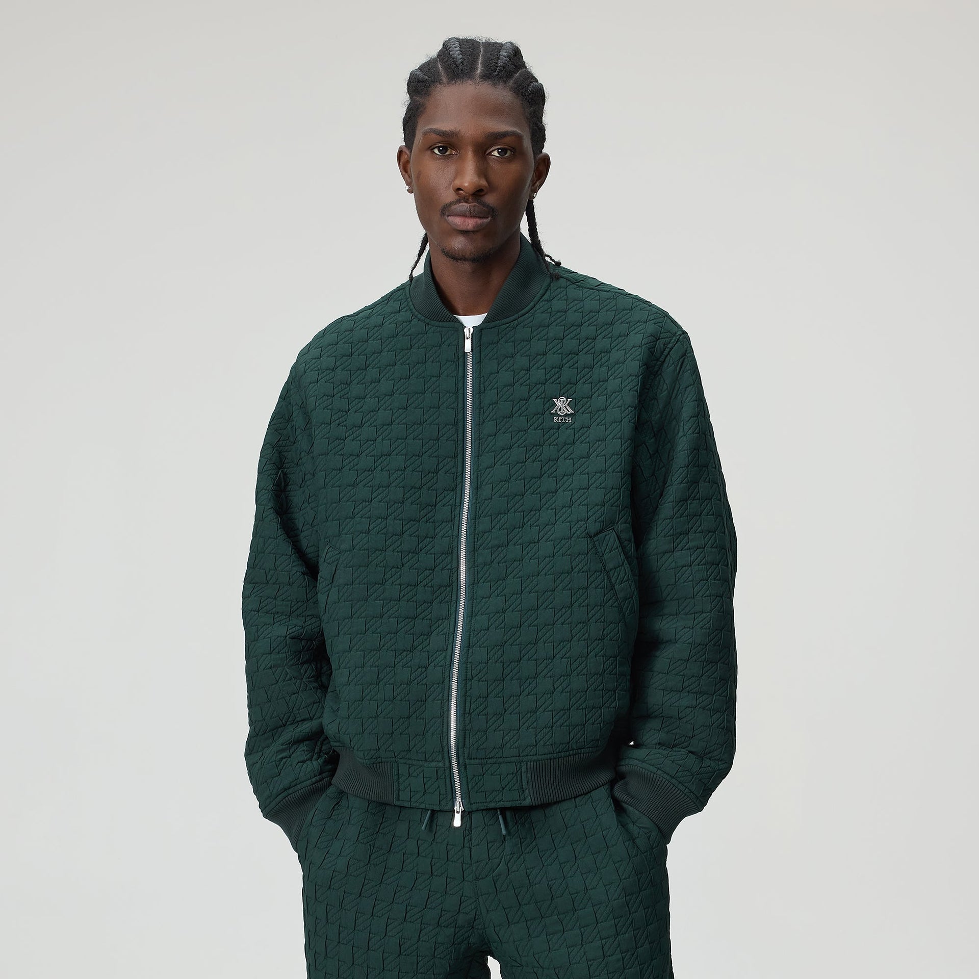 Kith Check Quilt Avery Bomber Jacket - Stadium - PH