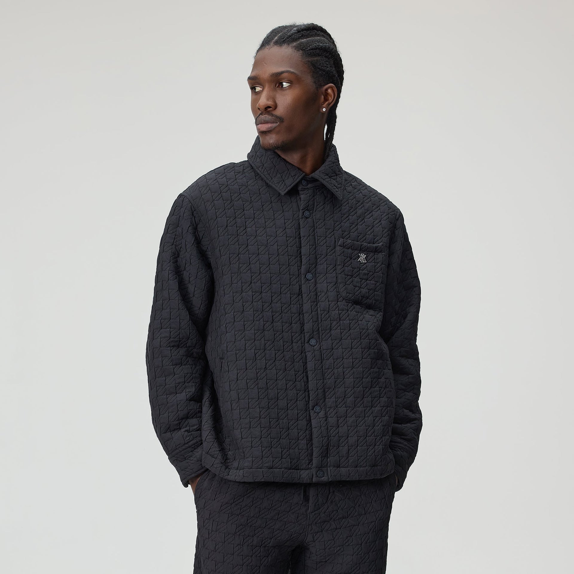 Kith Check Quilt Brixton Shirt Jacket - Black - PH
