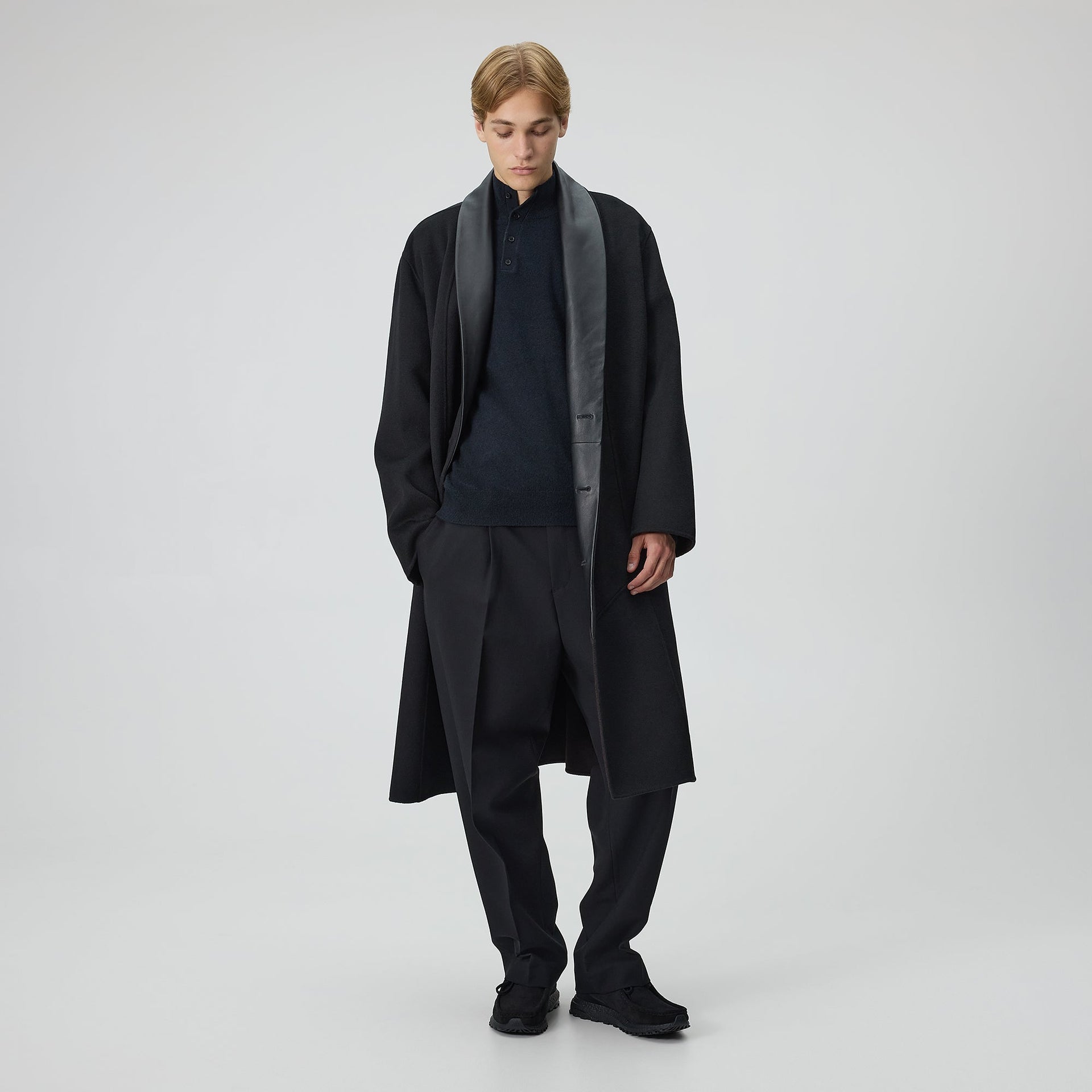 Kith Shawl Collar Wool Bernard Coat - Black - PH
