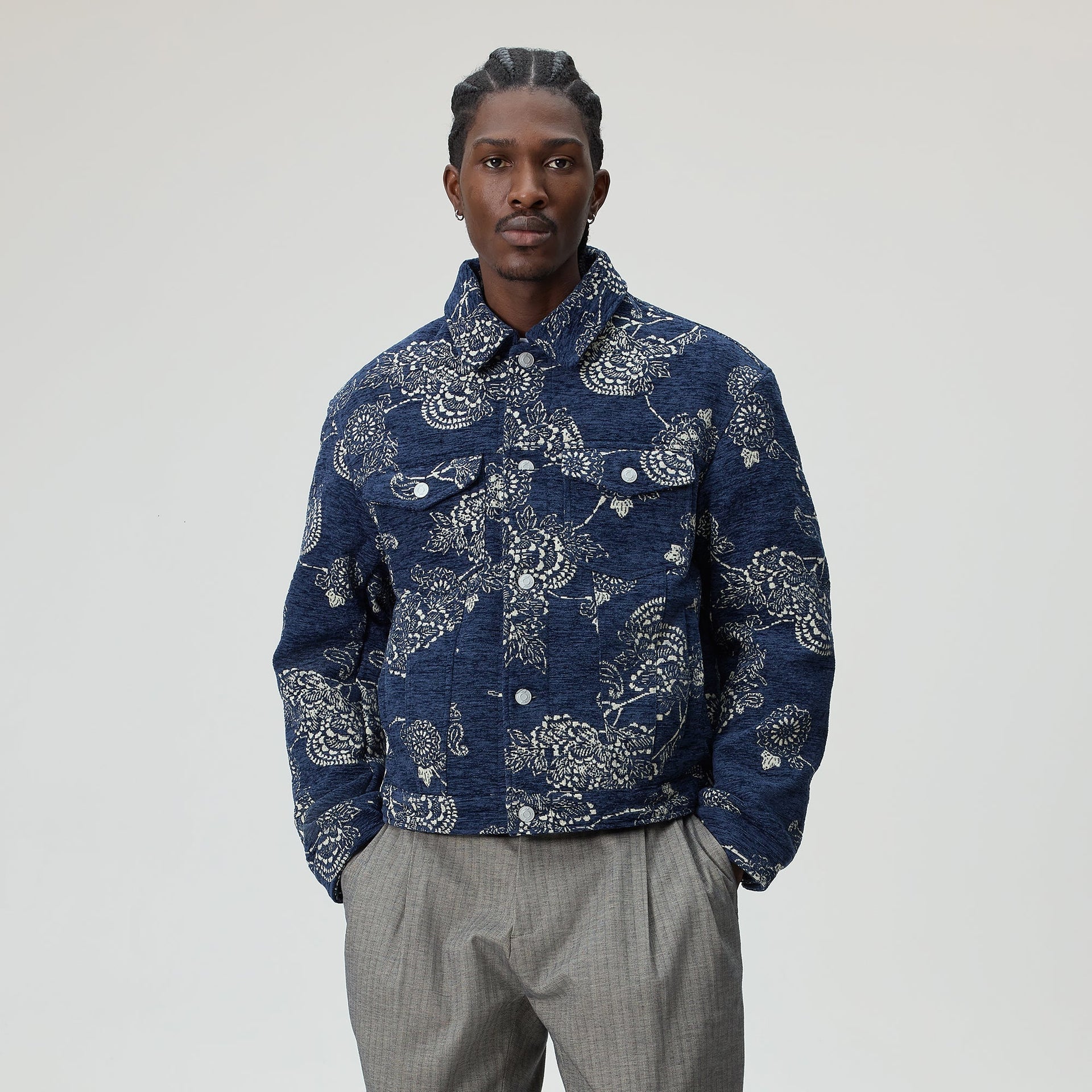Kith Puffed Jase Tapestry Jacket - Nocturnal - PH