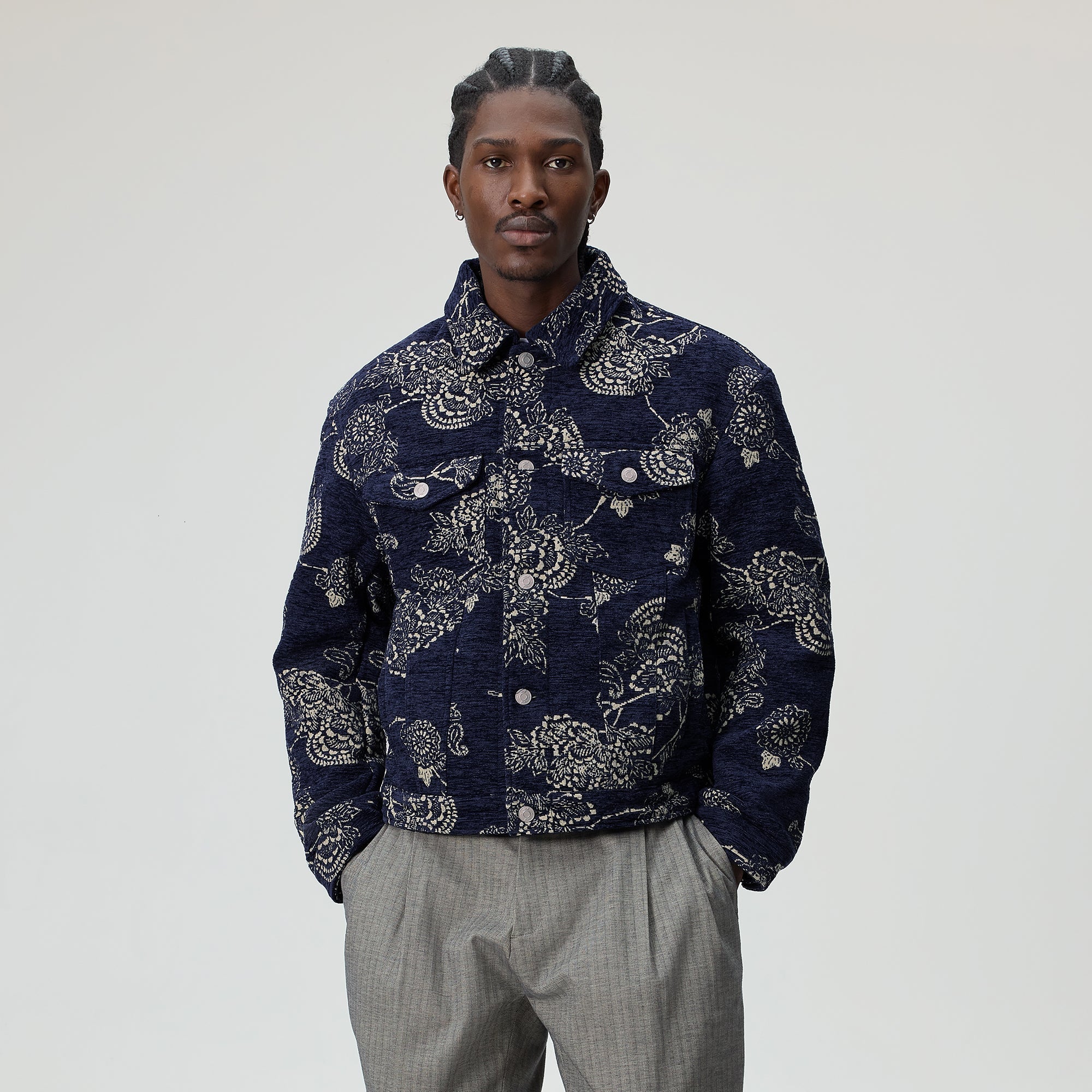 Kith Puffed Jase Tapestry Jacket - Nocturnal