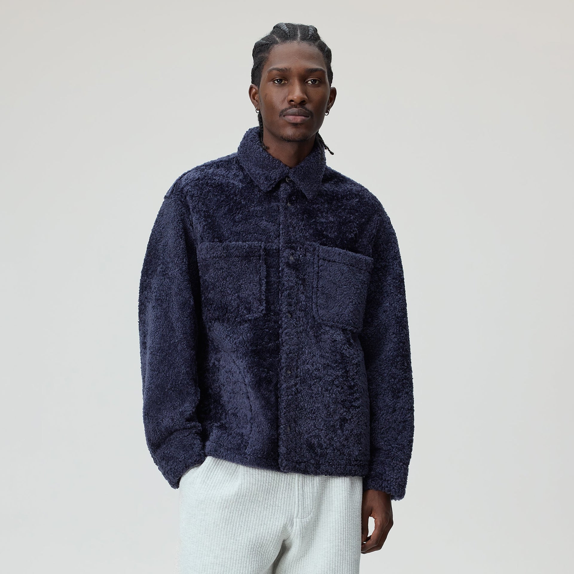 Kith Shearling Ace Shirt Jacket - Ink - PH